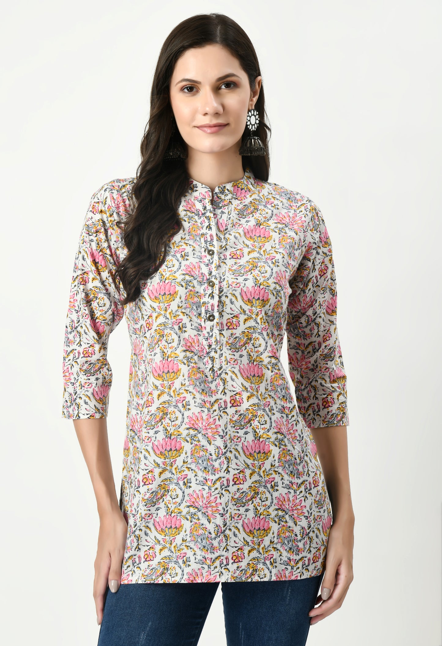 MAURYA Women's Multicolor Printed Women Tunic Top (MTOP005)