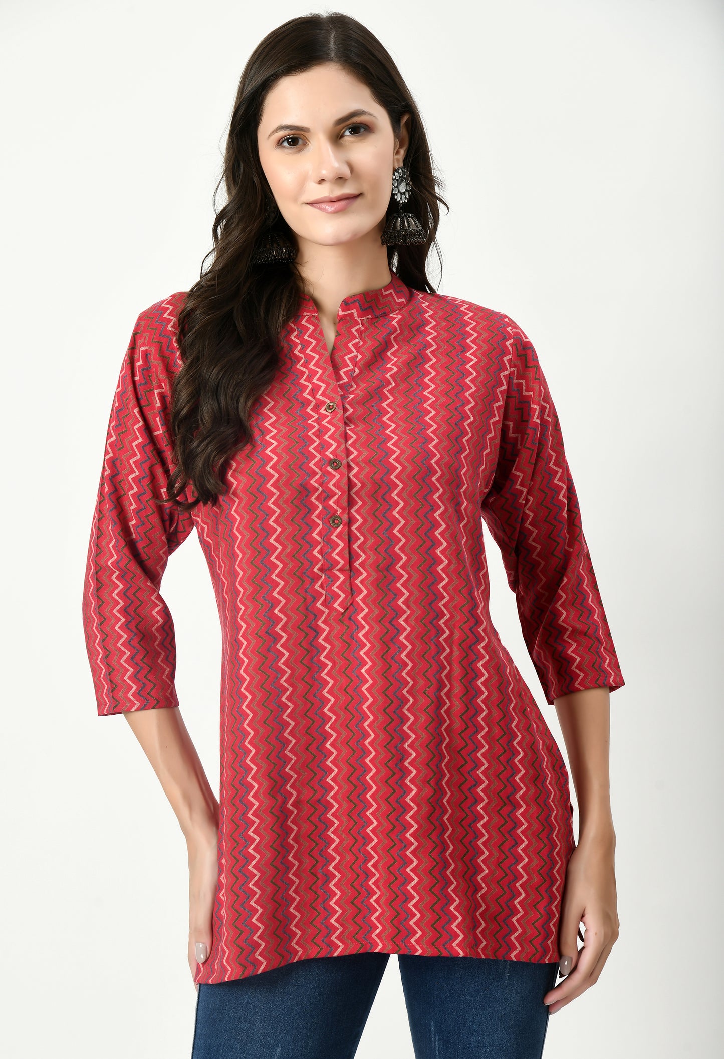 MAURYA Women's Red Women Tunic Top (MTOP001)