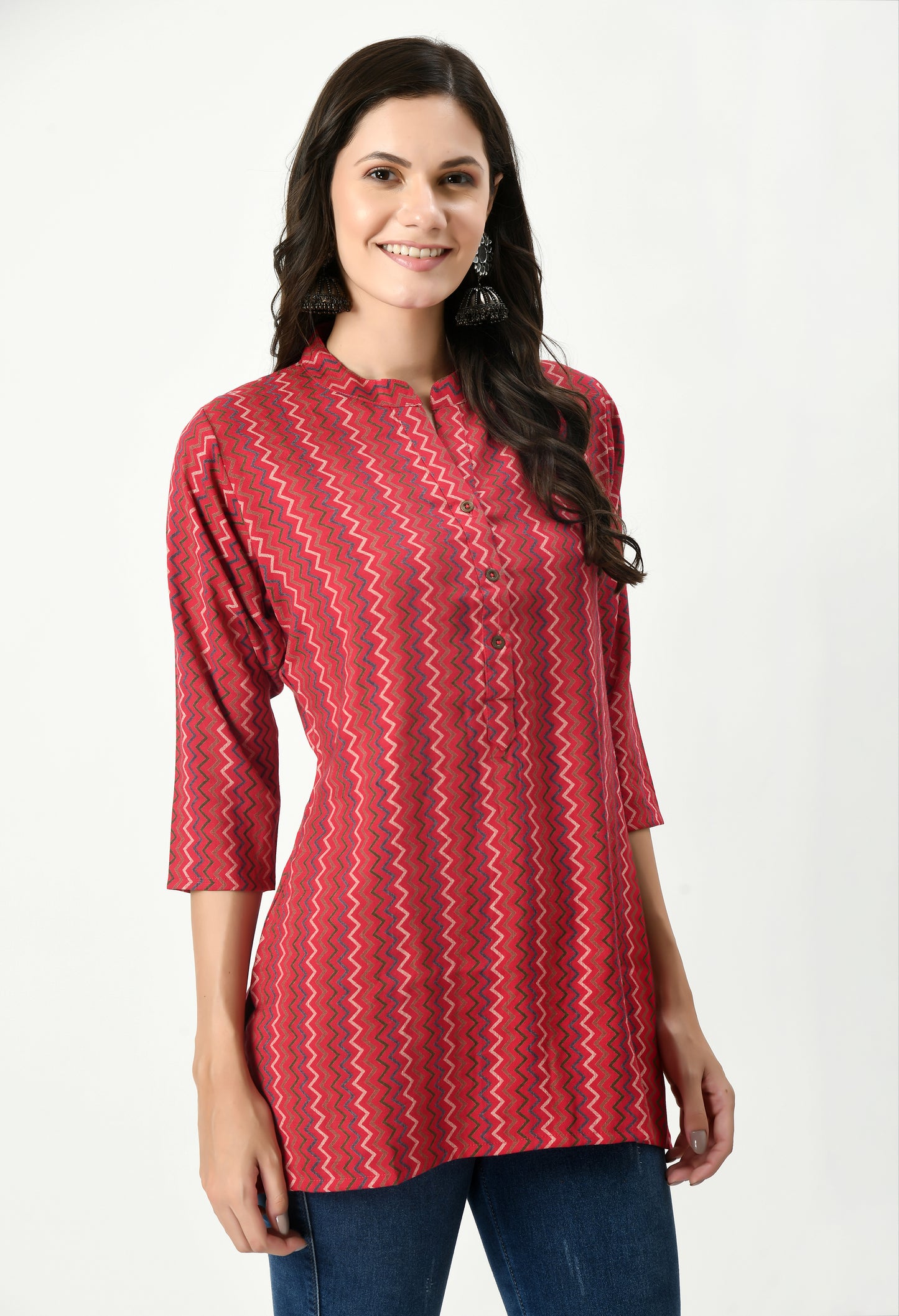 MAURYA Women's Red Women Tunic Top (MTOP001)