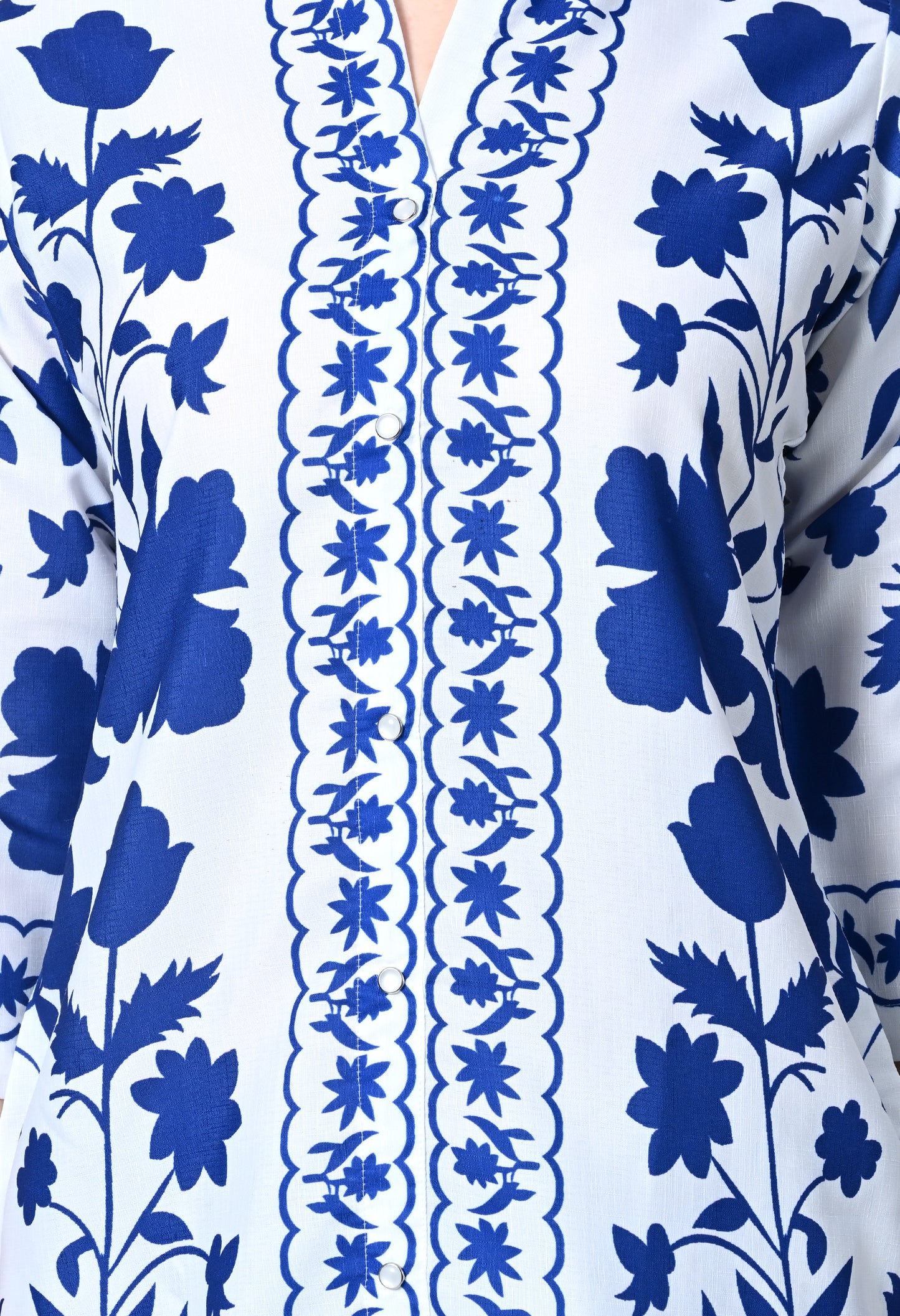 MAURYA Women's Linen Printed Blue Stylish Co-ord Set (MCS066)
