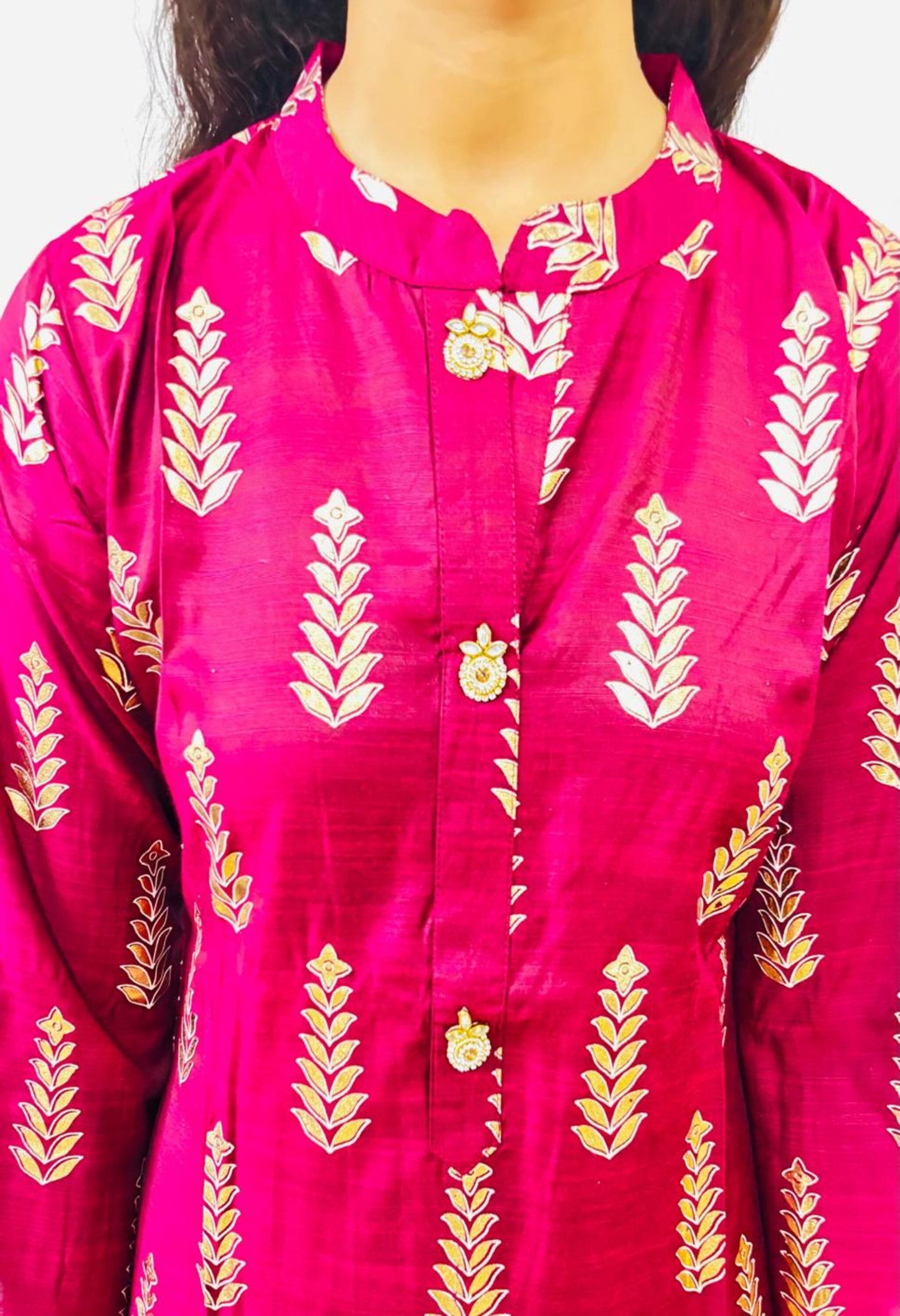 MAURYA Women Purple Printed Muslin Kurta Set with Dupatta (WMKS018)