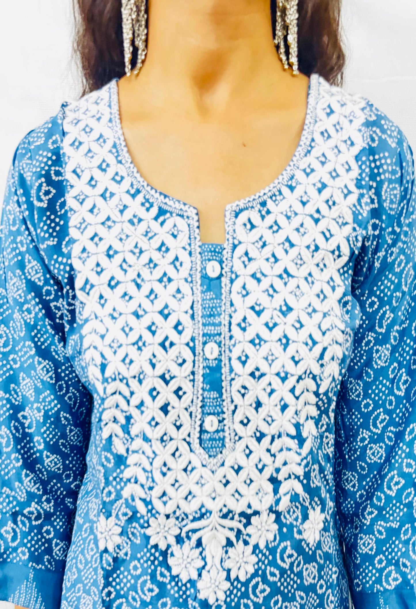 MAURYA Women Blue Printed Rayon Kurta Set with Dupatta (WMKS026)