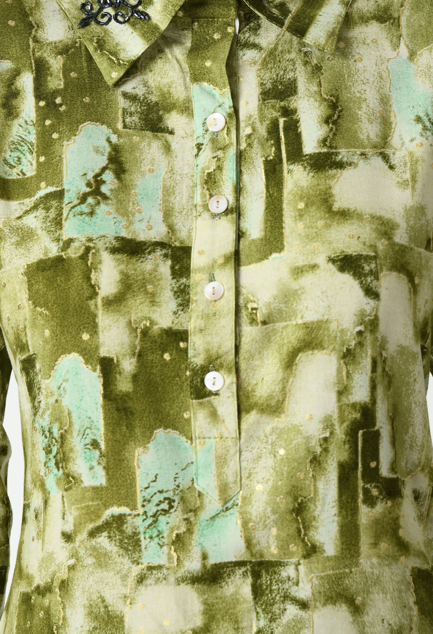 MAURYA Women's Rayon Green Abstract Print Co Ord Set (MCS018)