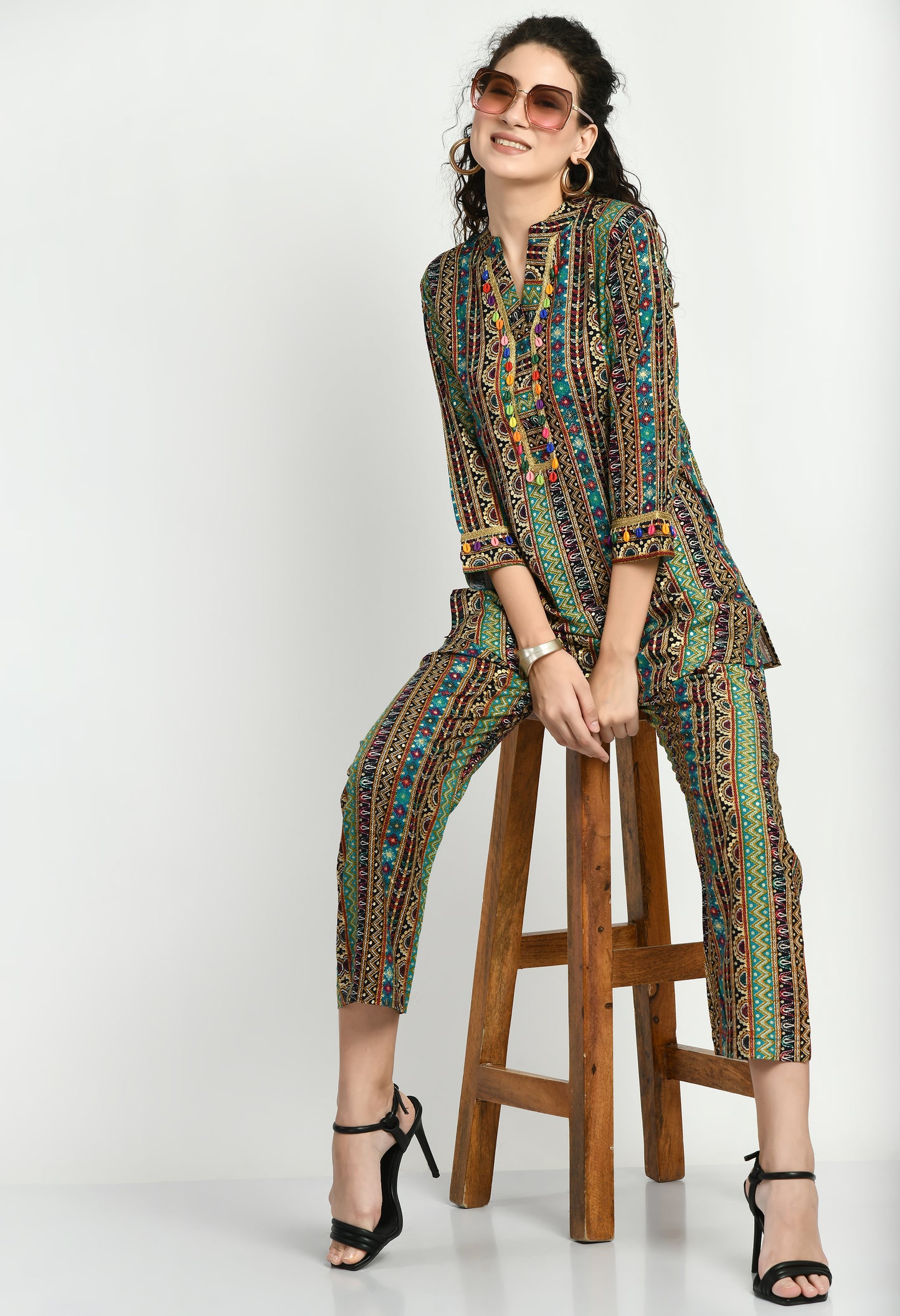 MAURYA Women’s Stylish Rayon Co-Ord Set