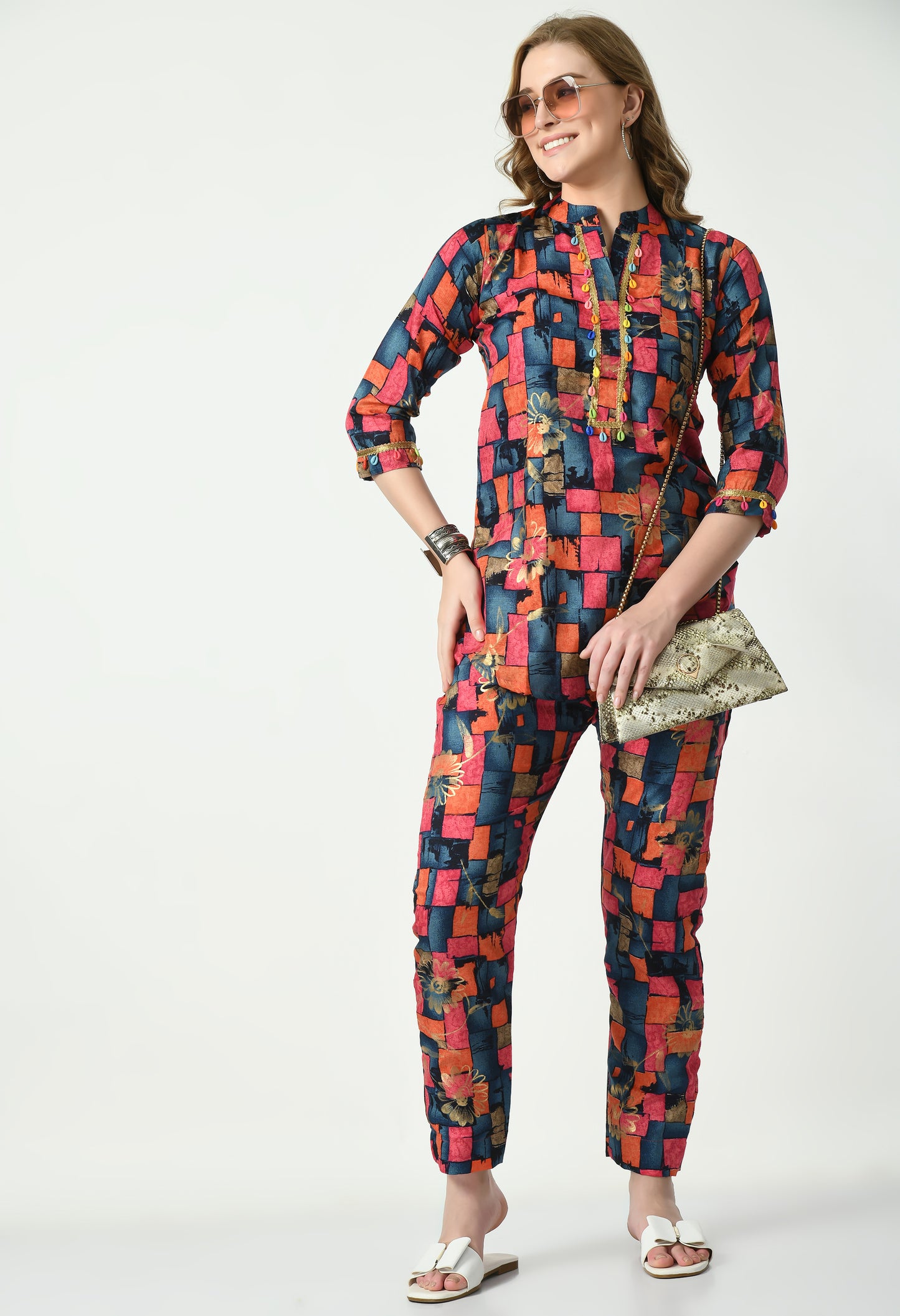 MAURYA Women’s Elegant Muslin Co-Ord Set for Effortless Everyday Style