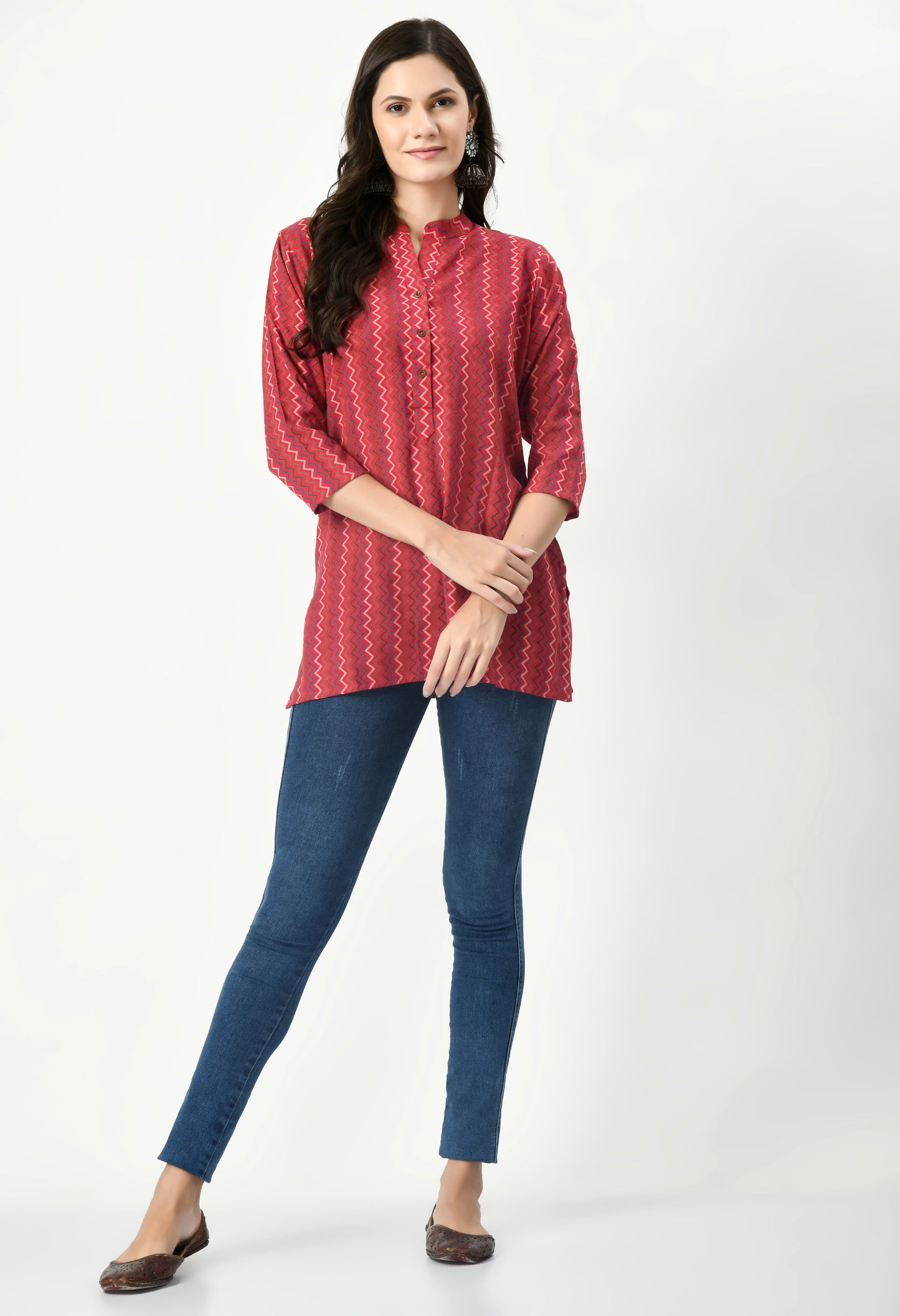MAURYA Women's Red Women Tunic Top (MTOP001)