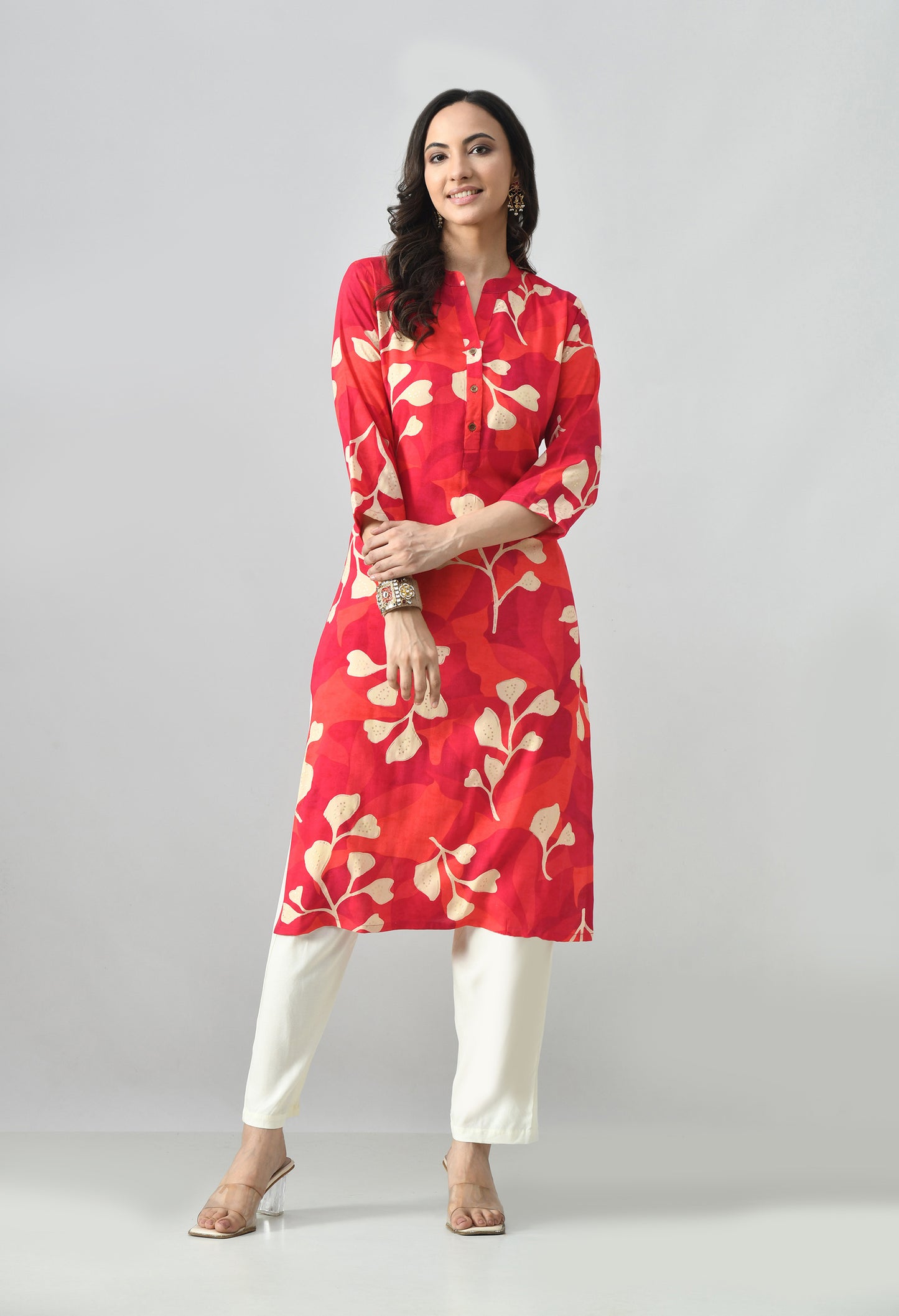 MAURYA Women's Rayon Printed Kurti