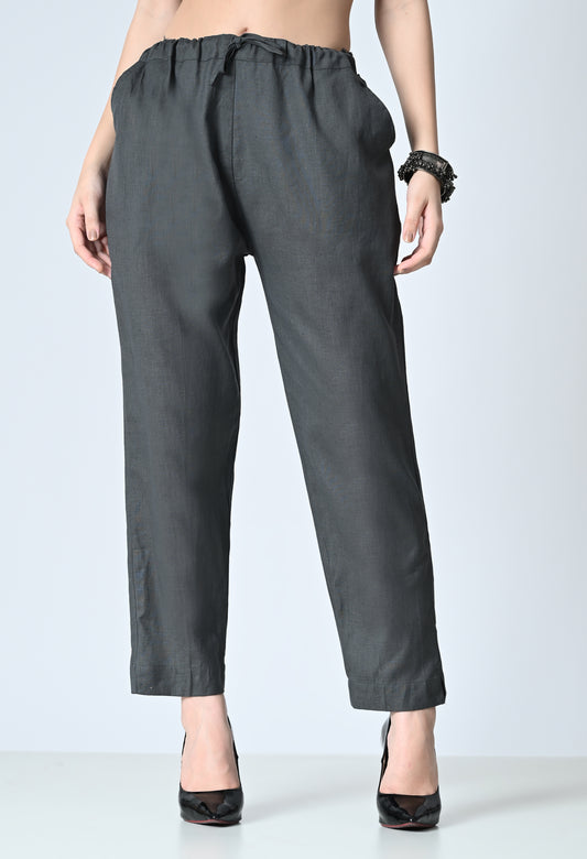 MAURYA Women’s Cotton Straight Fit Pants with Side Pockets