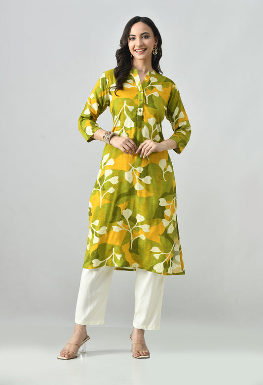 MAURYA Women's Rayon Printed Kurti