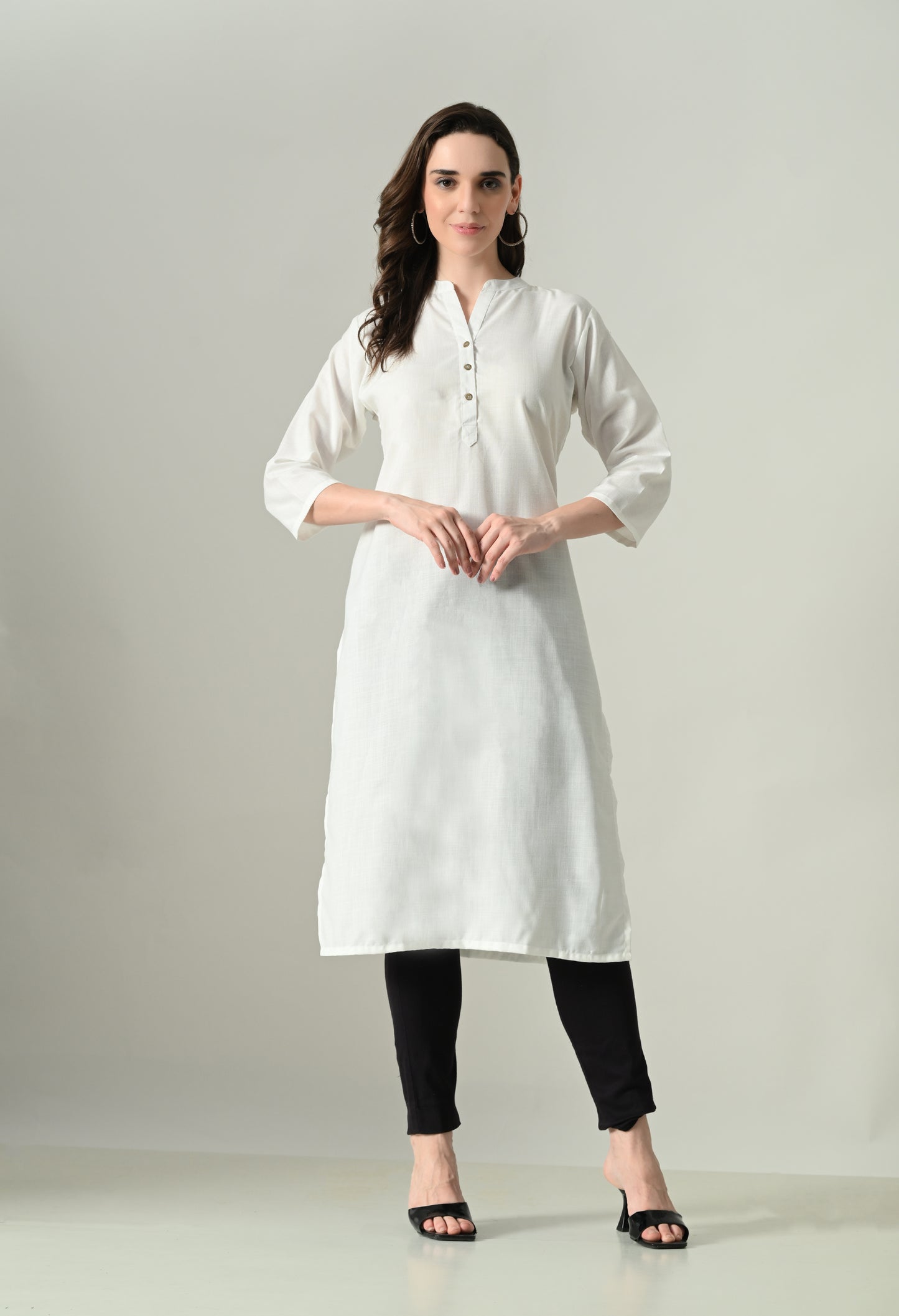 MAURYA Women's Cotton Blend Solid Kurti