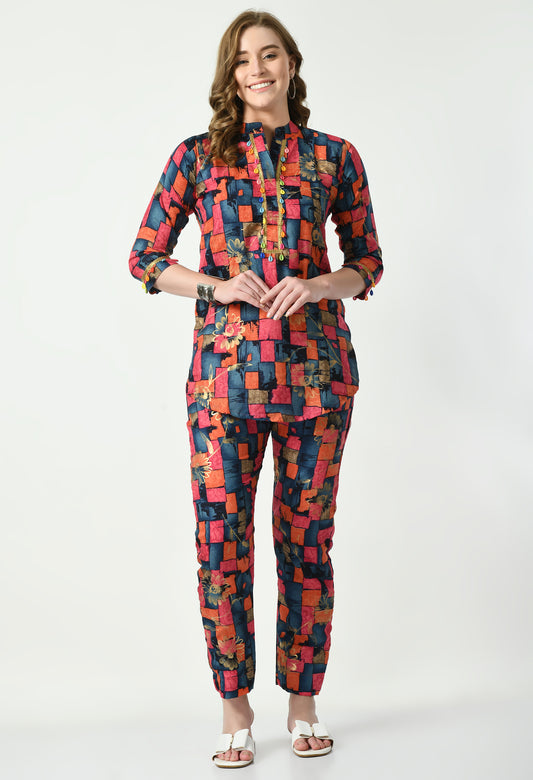 MAURYA Women’s Elegant Muslin Co-Ord Set for Effortless Everyday Style