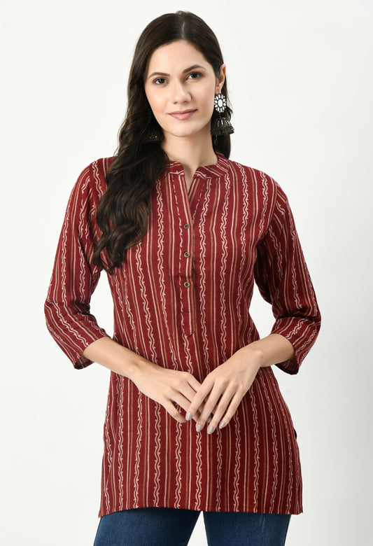 MAURYA Women’s Cotton Blend Printed Casual Top for Daily & Office Wear