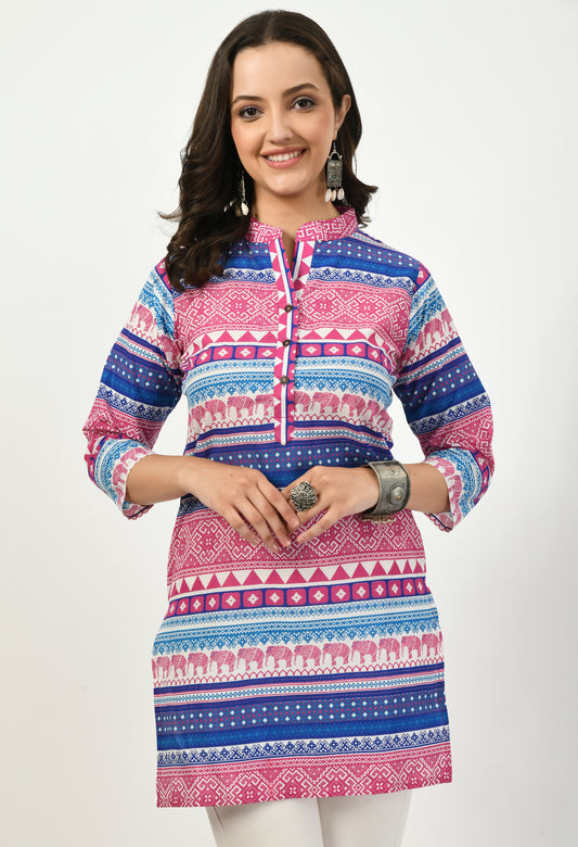 MAURYA Women’s Cotton Blend Printed Casual Top for Daily & Office Wear