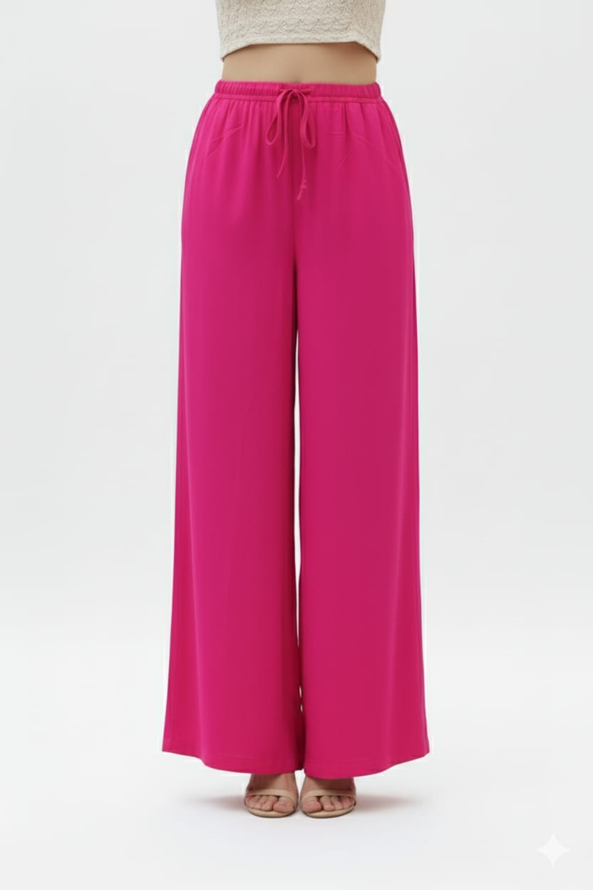 MAURYA Women Solid Rayon Palazzo with Elastic Waist