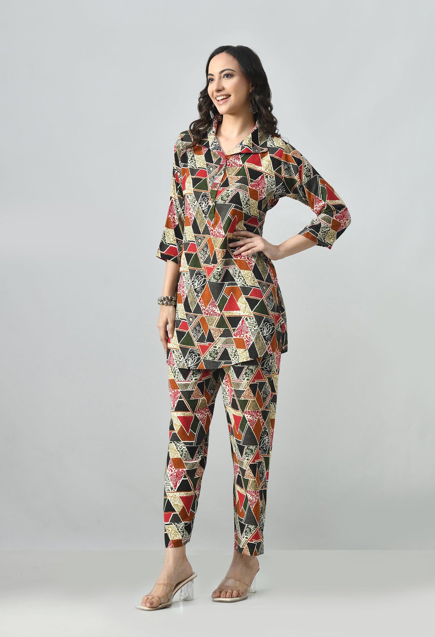 MAURYA Women’s Latest Printed Rayon Co-Ord Set with Stylish Top & Pant Set