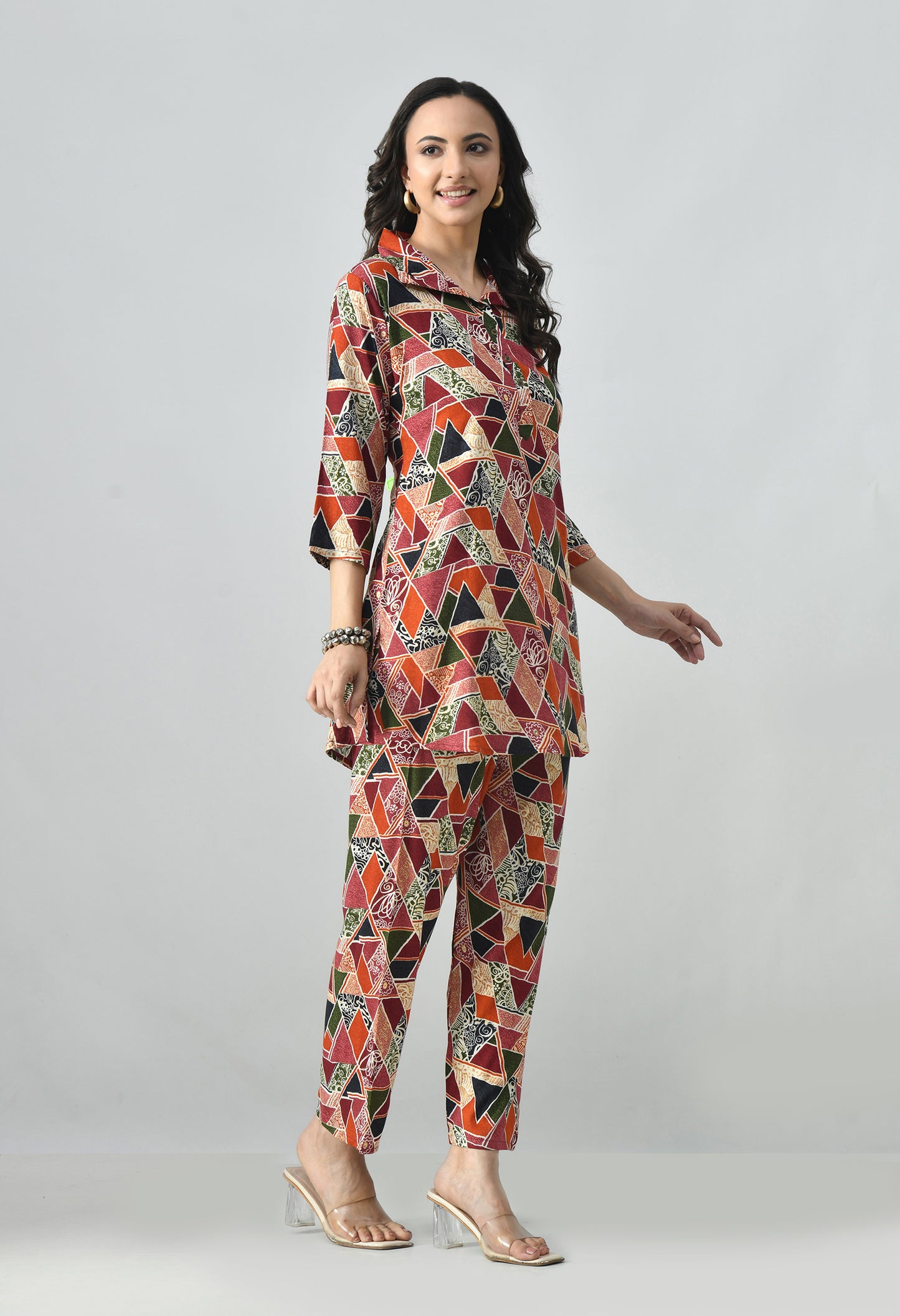 MAURYA Women’s Latest Printed Rayon Co-Ord Set with Stylish Top & Pant Set