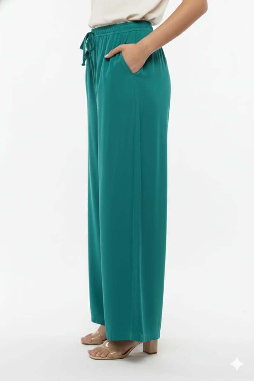 MAURYA Women Solid Rayon Palazzo with Elastic Waist