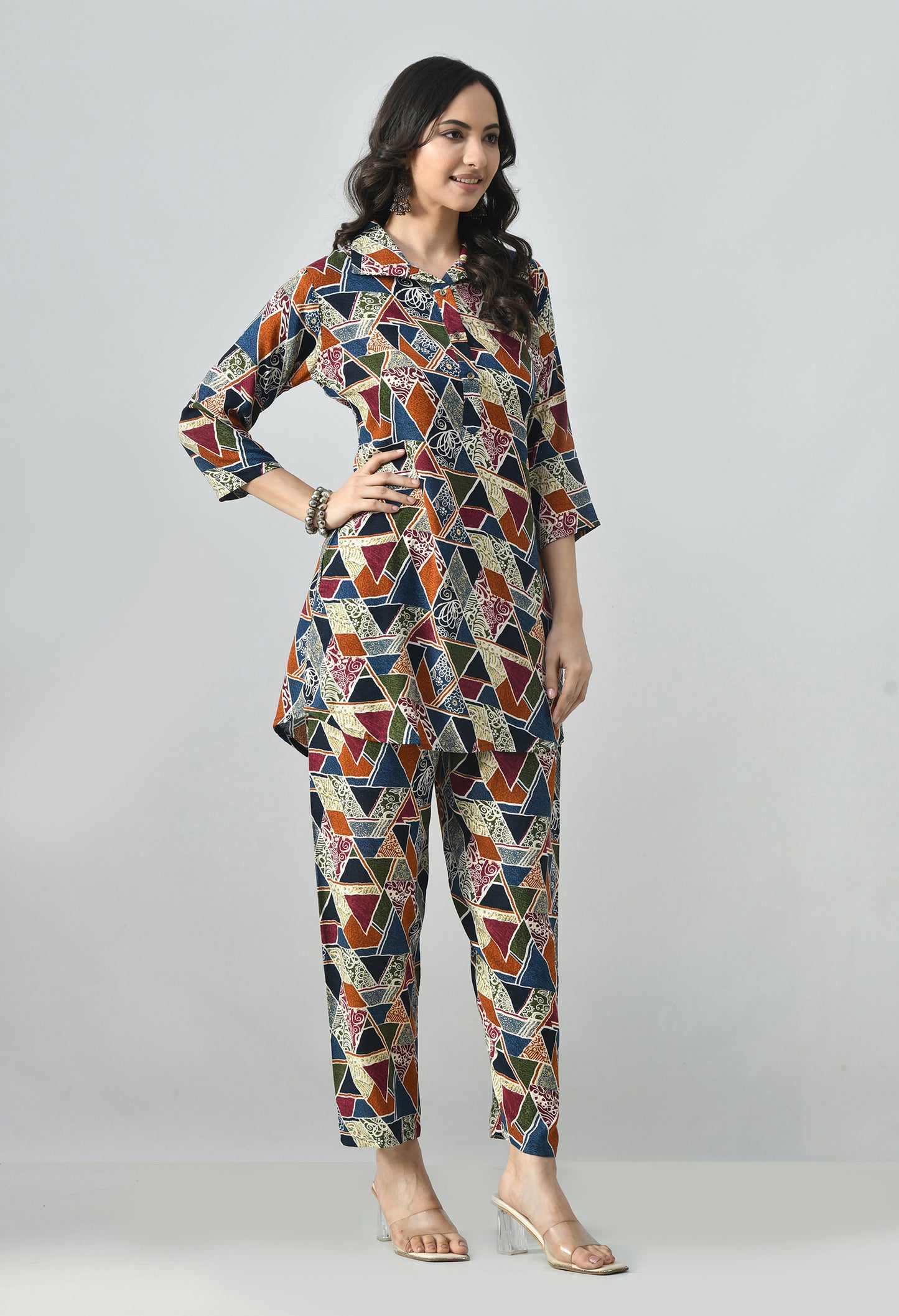 MAURYA Women’s Latest Printed Rayon Co-Ord Set with Stylish Top & Pant Set