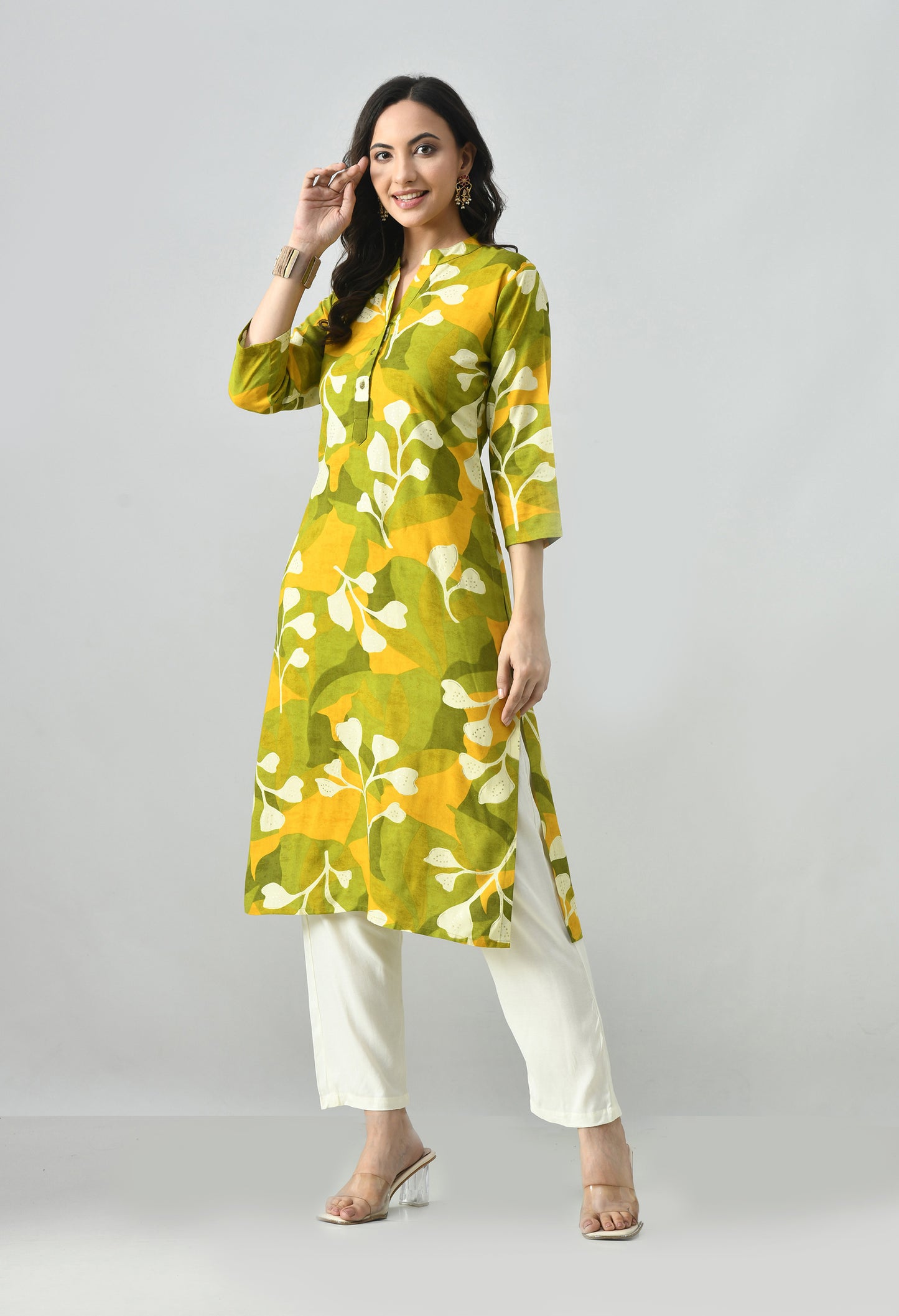 MAURYA Women's Rayon Printed Kurti