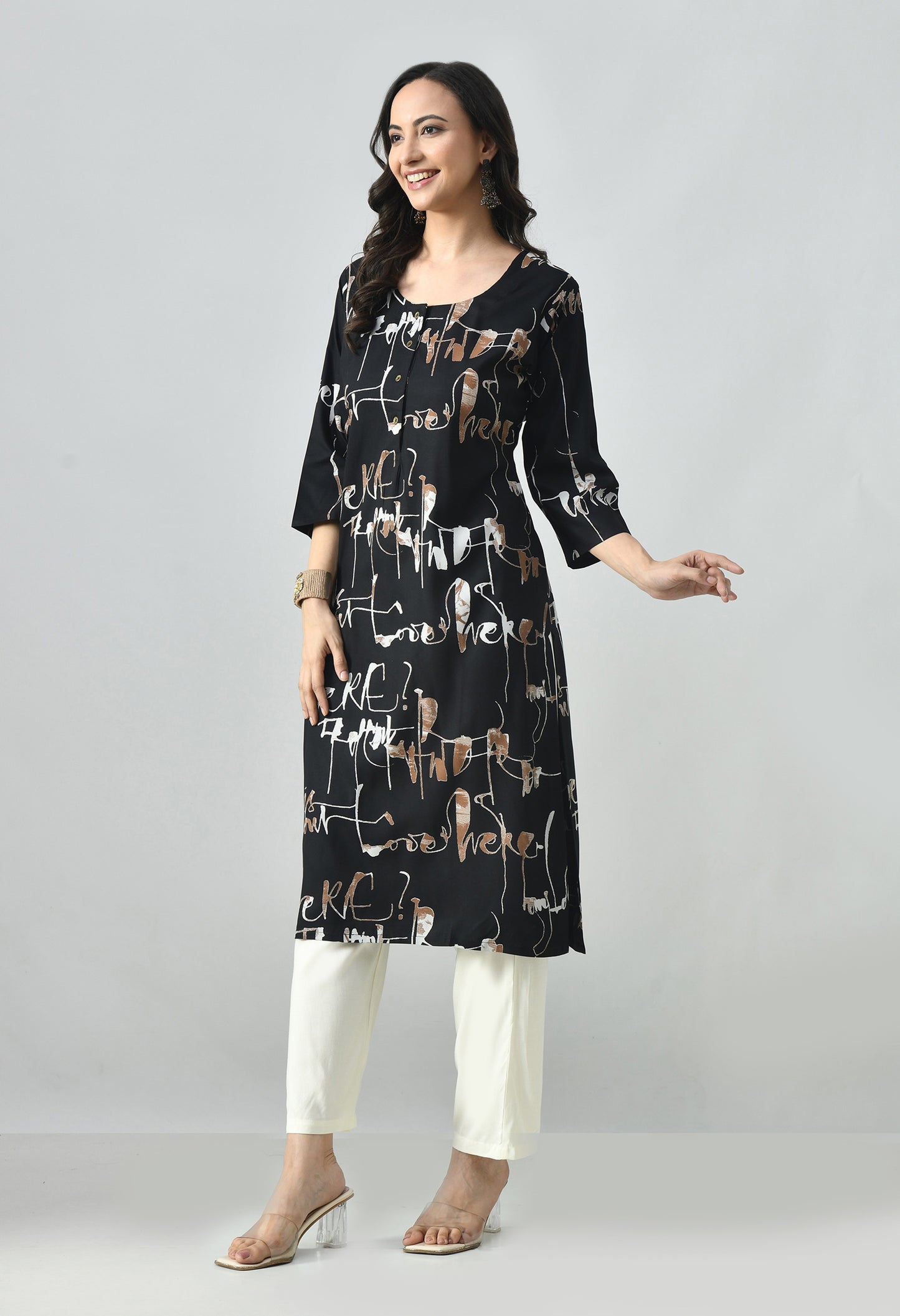 MAURYA Women's Rayon Abstract Print Kurti