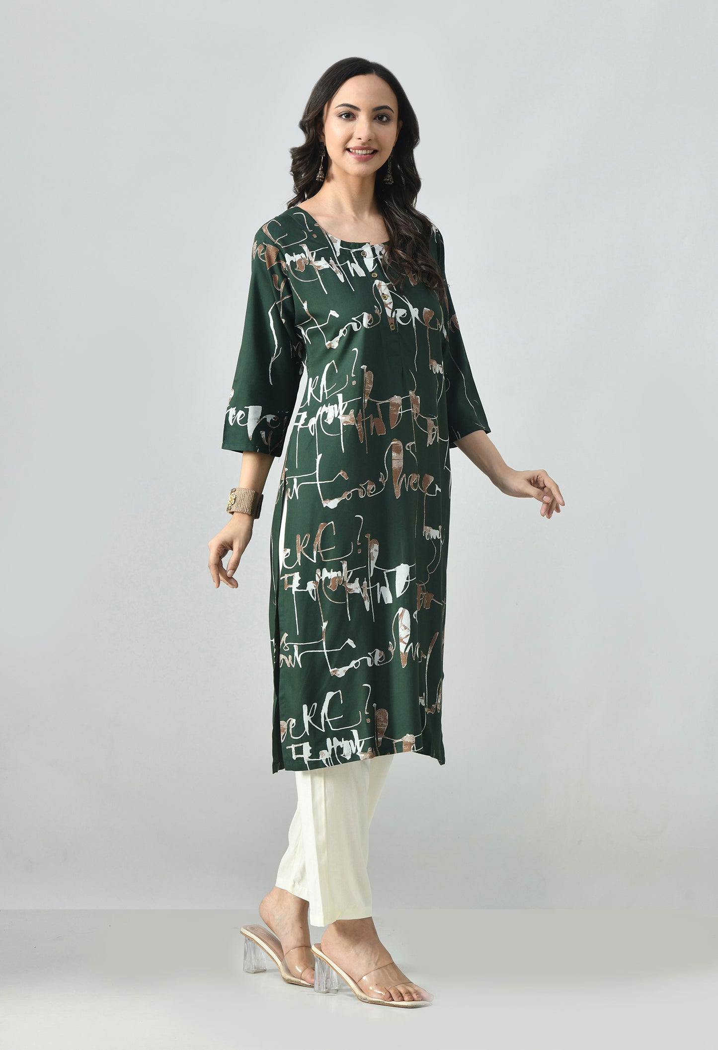 MAURYA Women's Rayon Abstract Print Kurti