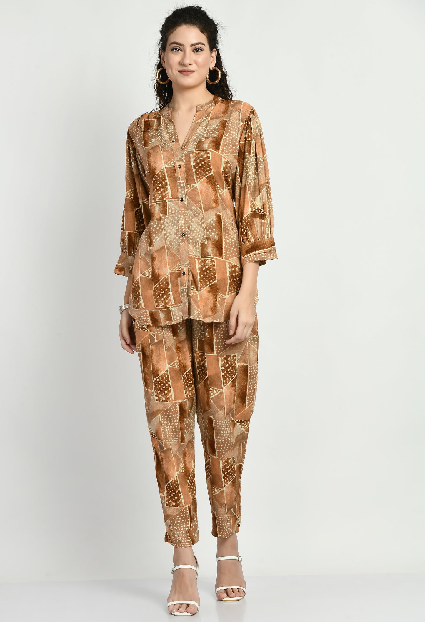 MAURYA Women’s Rayon Co-Ord Set | Shirt Top & Pants