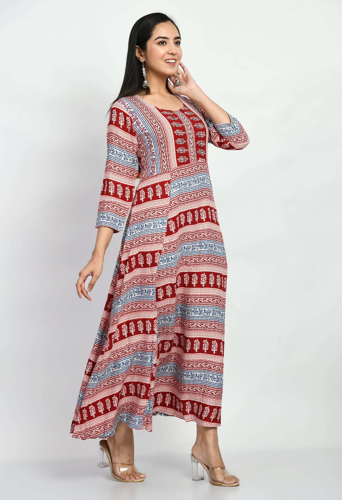 MAURYA Women’s Rayon A-Line Long Dress