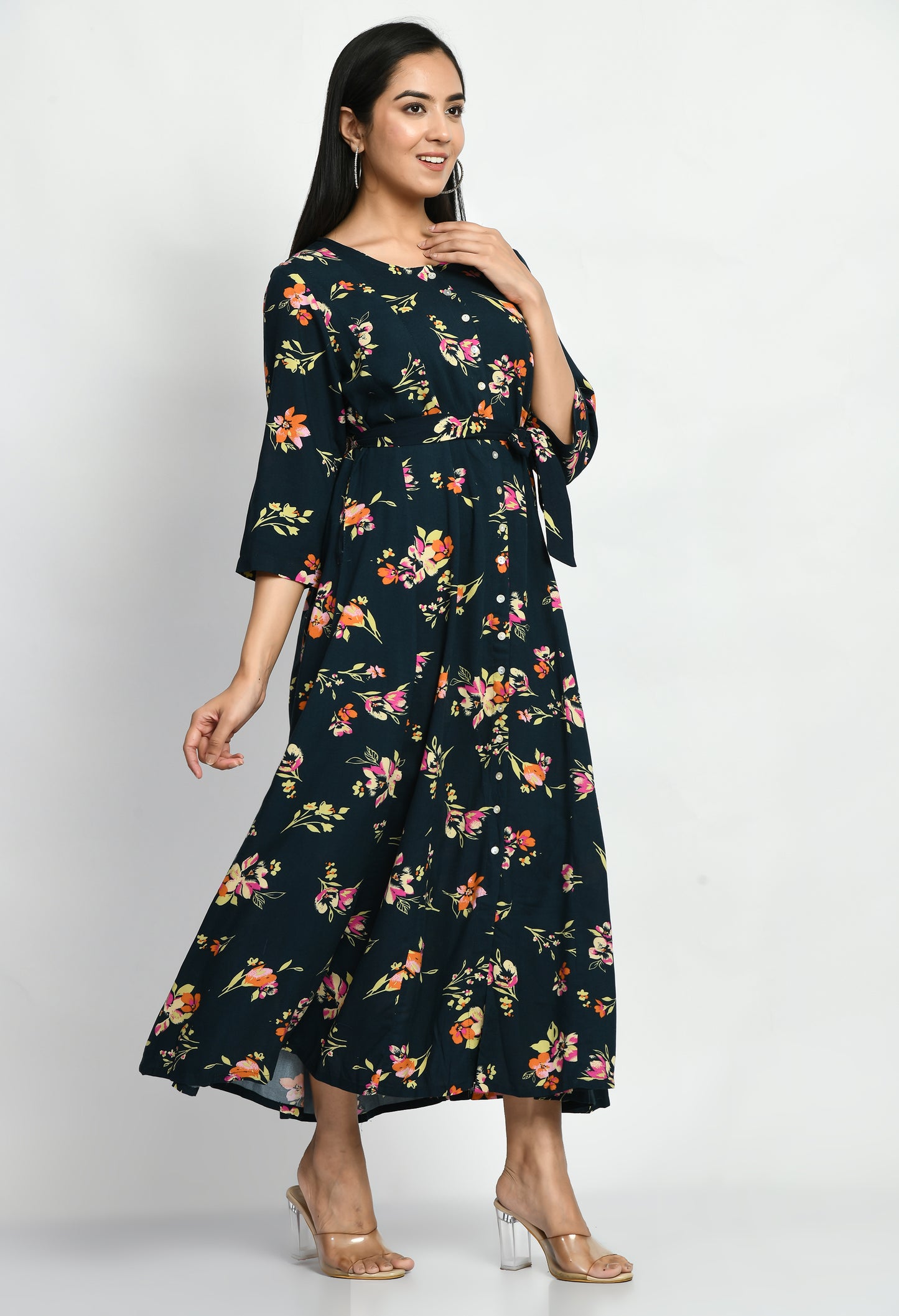 MAURYA Women’s Stylish Rayon A-Line Dress for Everyday Wear