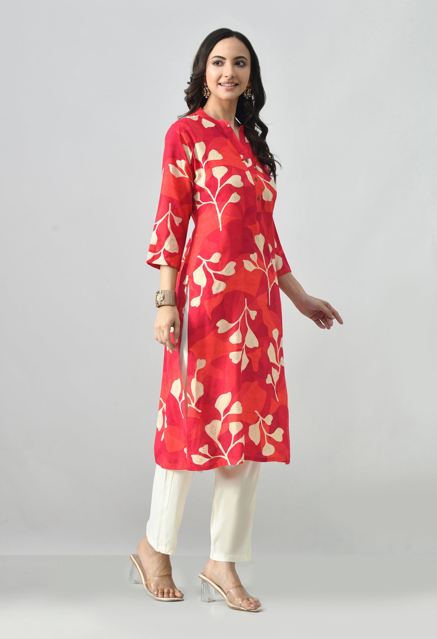 MAURYA Women's Rayon Printed Kurti