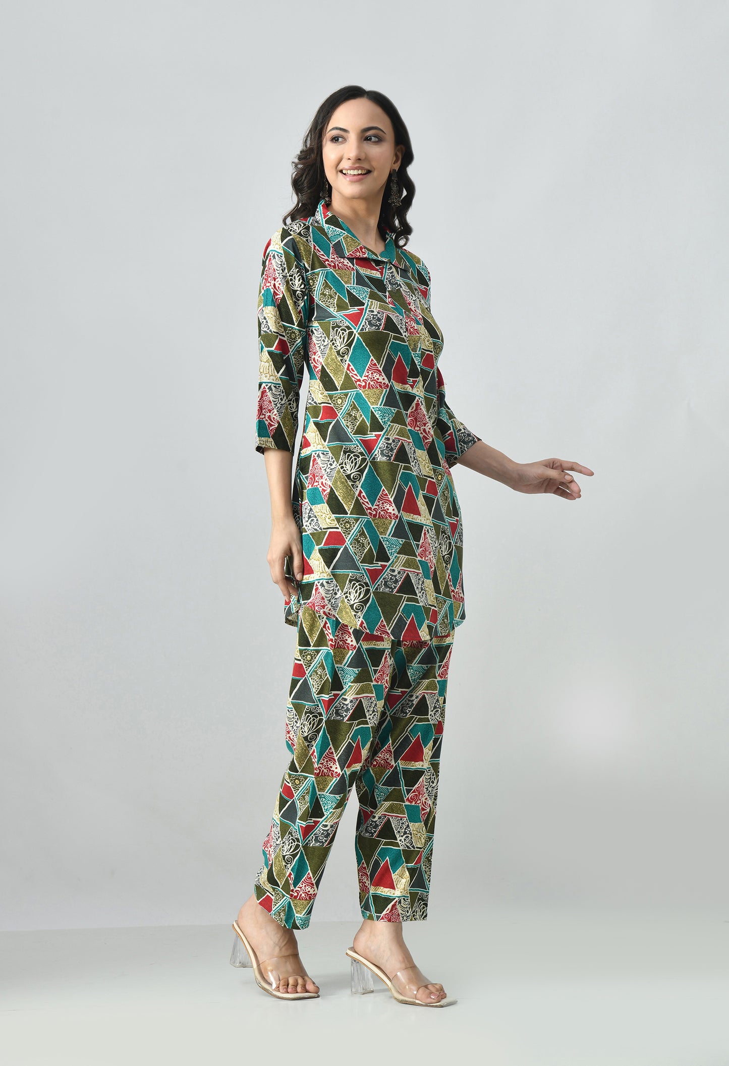 MAURYA Women’s Latest Printed Rayon Co-Ord Set with Stylish Top & Pant Set