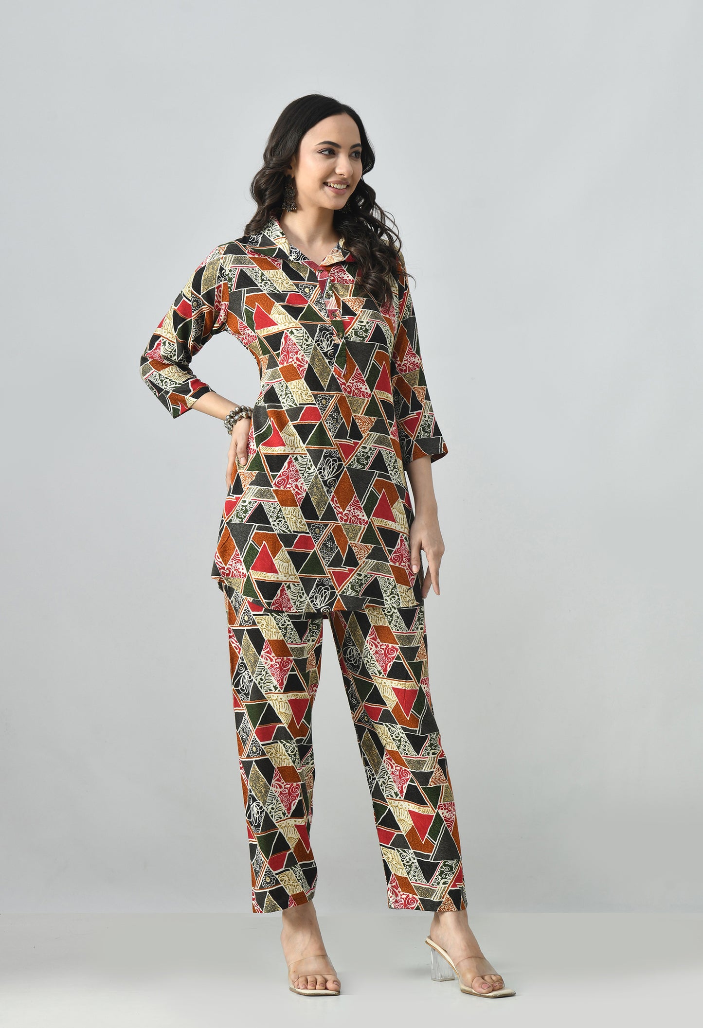 MAURYA Women’s Latest Printed Rayon Co-Ord Set with Stylish Top & Pant Set