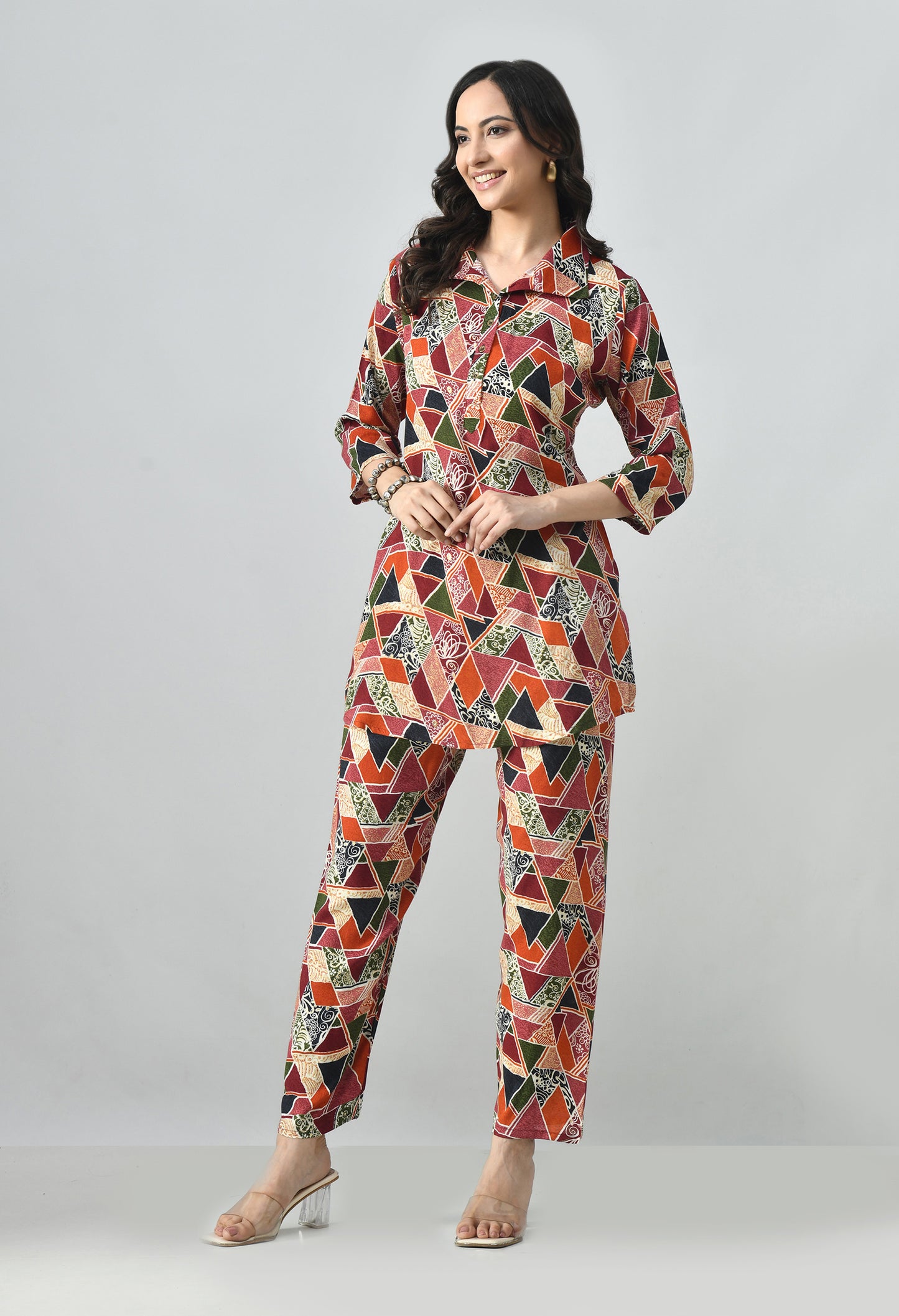 MAURYA Women’s Latest Printed Rayon Co-Ord Set with Stylish Top & Pant Set