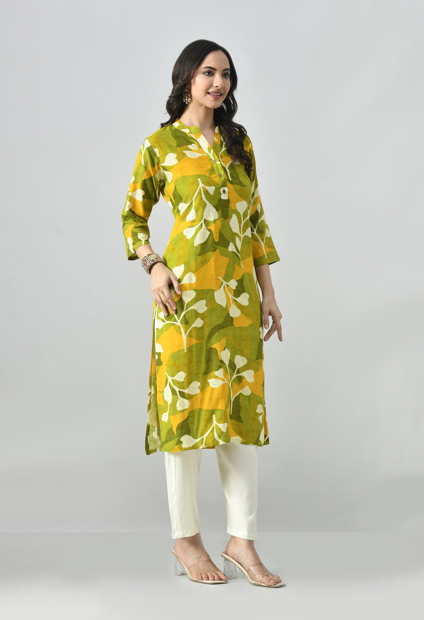 MAURYA Women's Rayon Printed Kurti