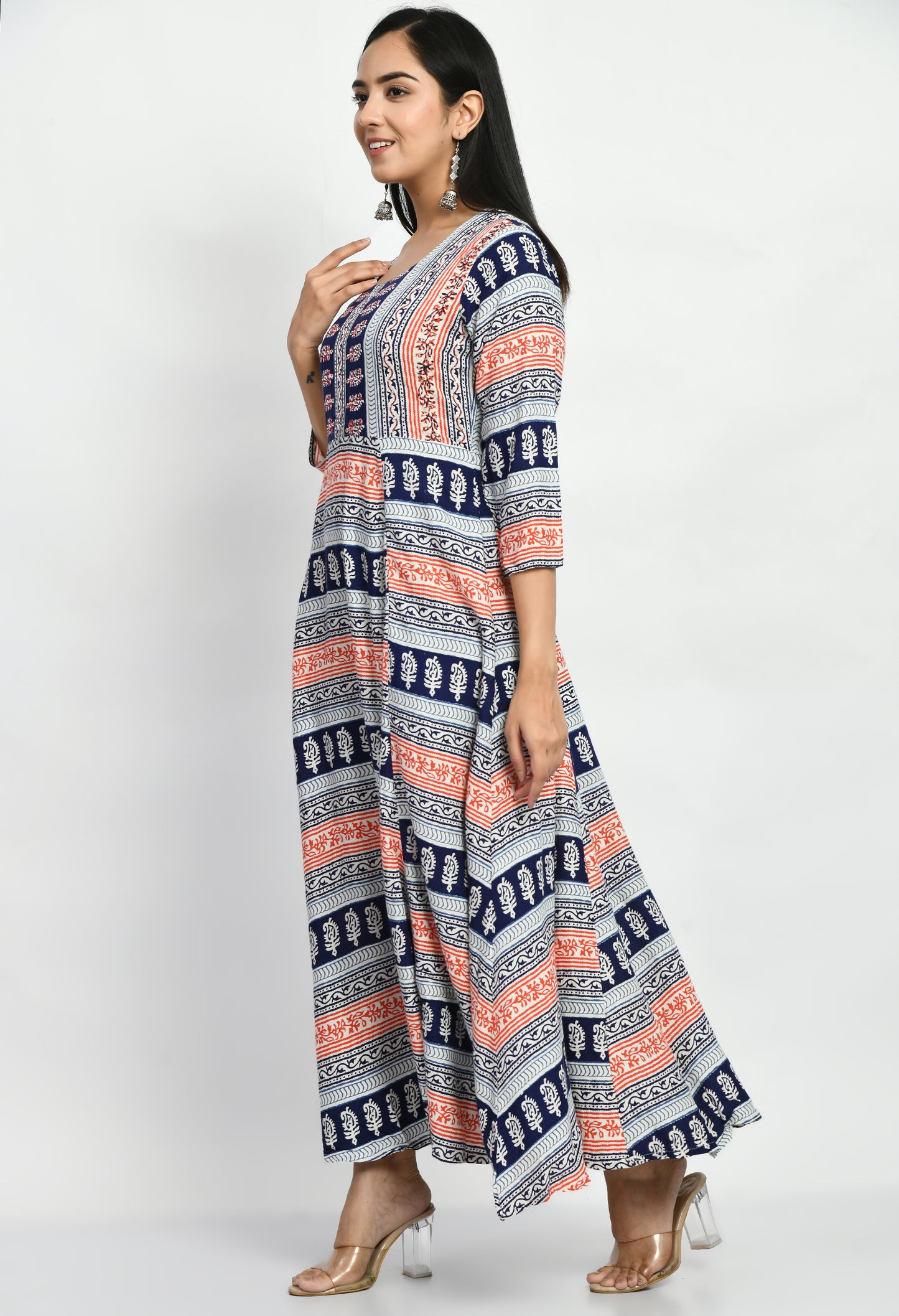 MAURYA Women’s Rayon A-Line Long Dress