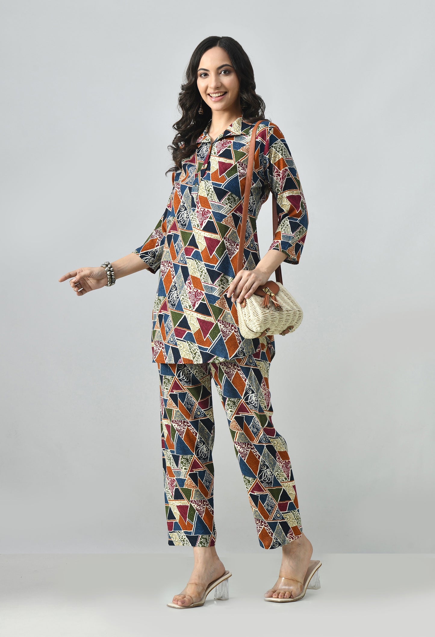 MAURYA Women’s Latest Printed Rayon Co-Ord Set with Stylish Top & Pant Set