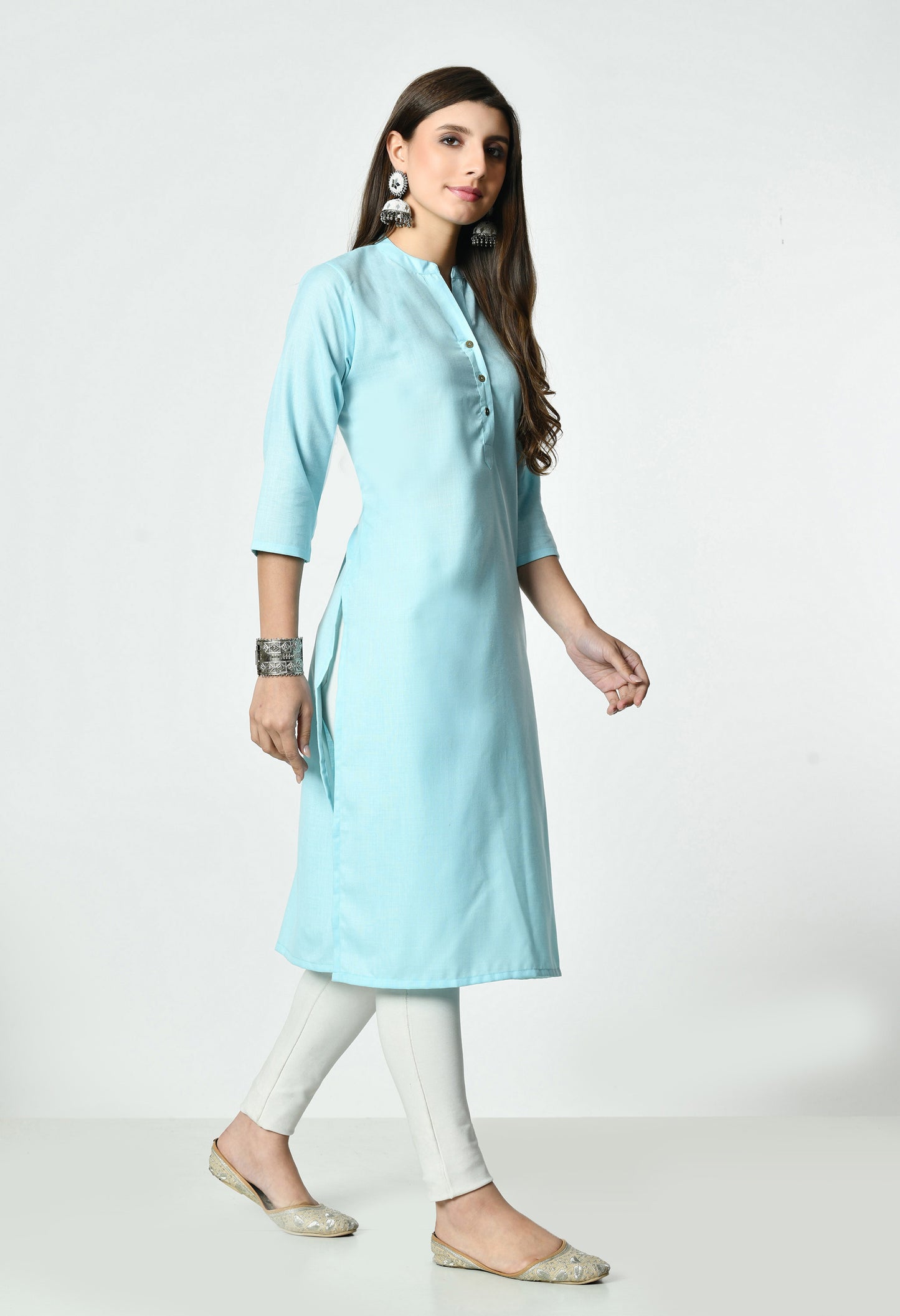 MAURYA Women's Cotton Blend Solid Kurti