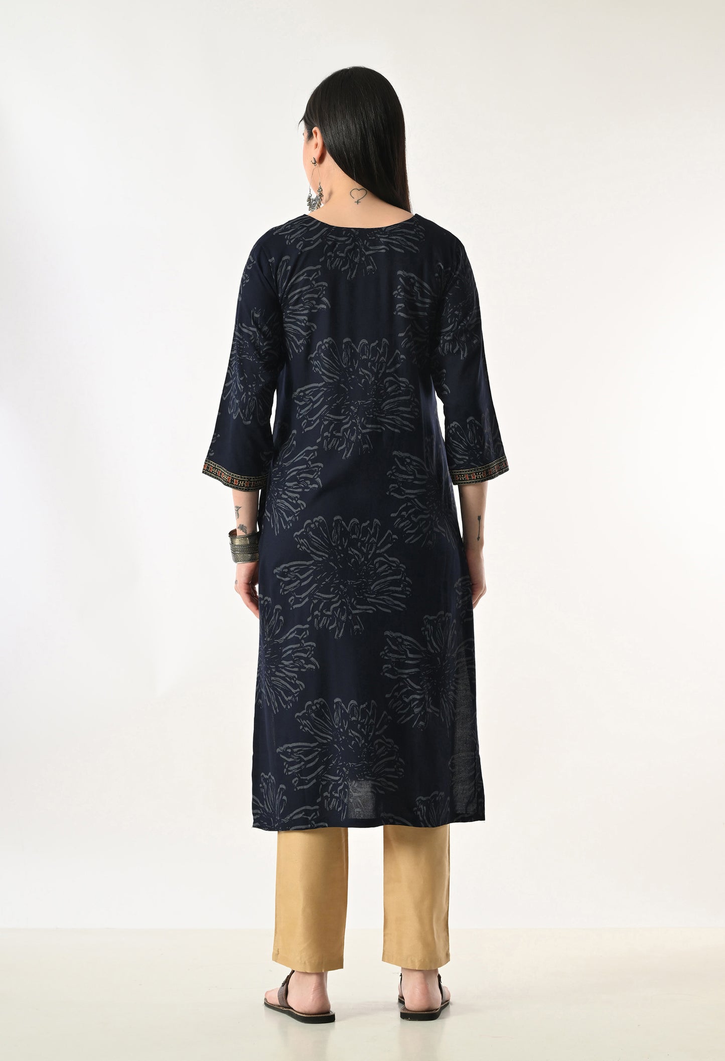 MAURYA Women's Rayon Floral Print Kurti