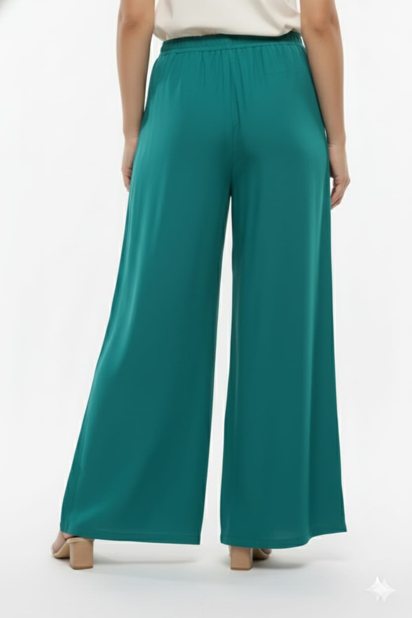 MAURYA Women Solid Rayon Palazzo with Elastic Waist