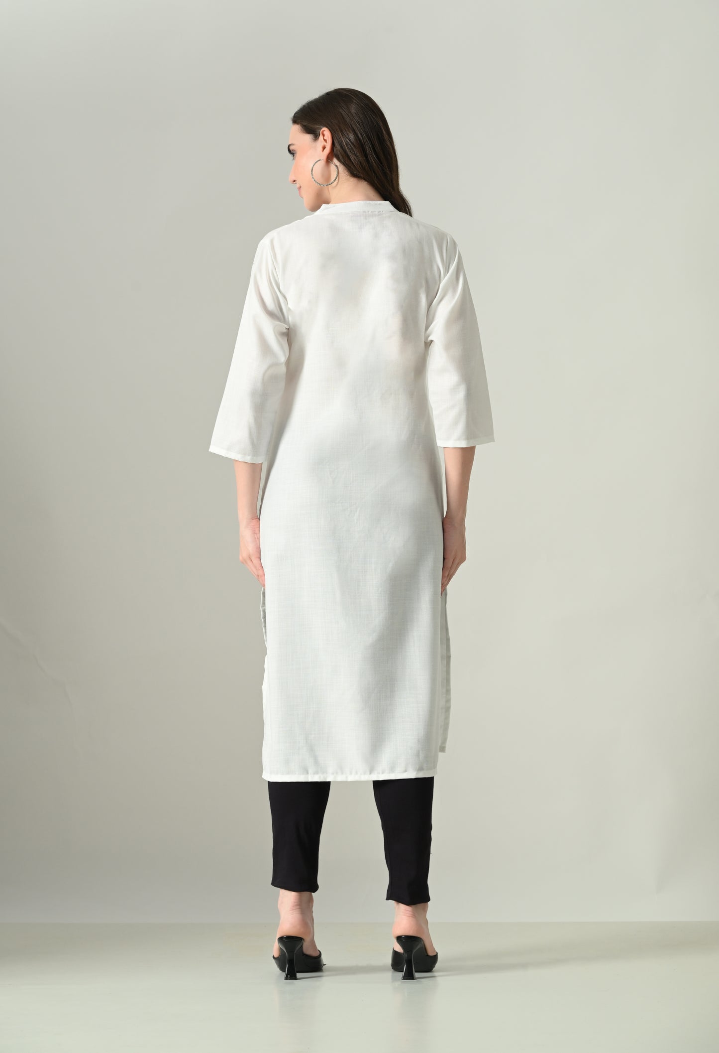 MAURYA Women's Cotton Blend Solid Kurti