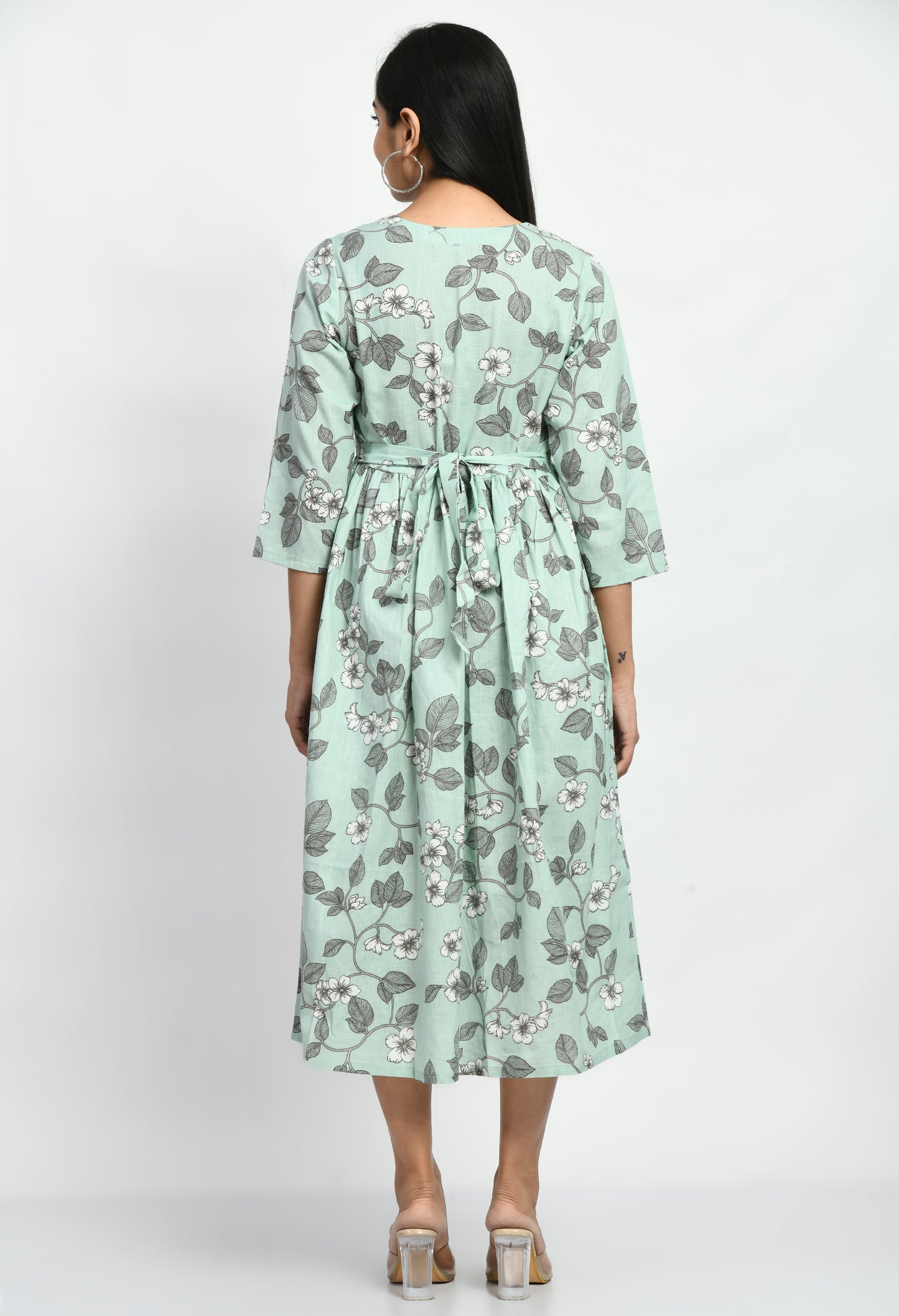 MAURYA Women’s Classic Cotton Blend A-Line Dress for Everyday Wear