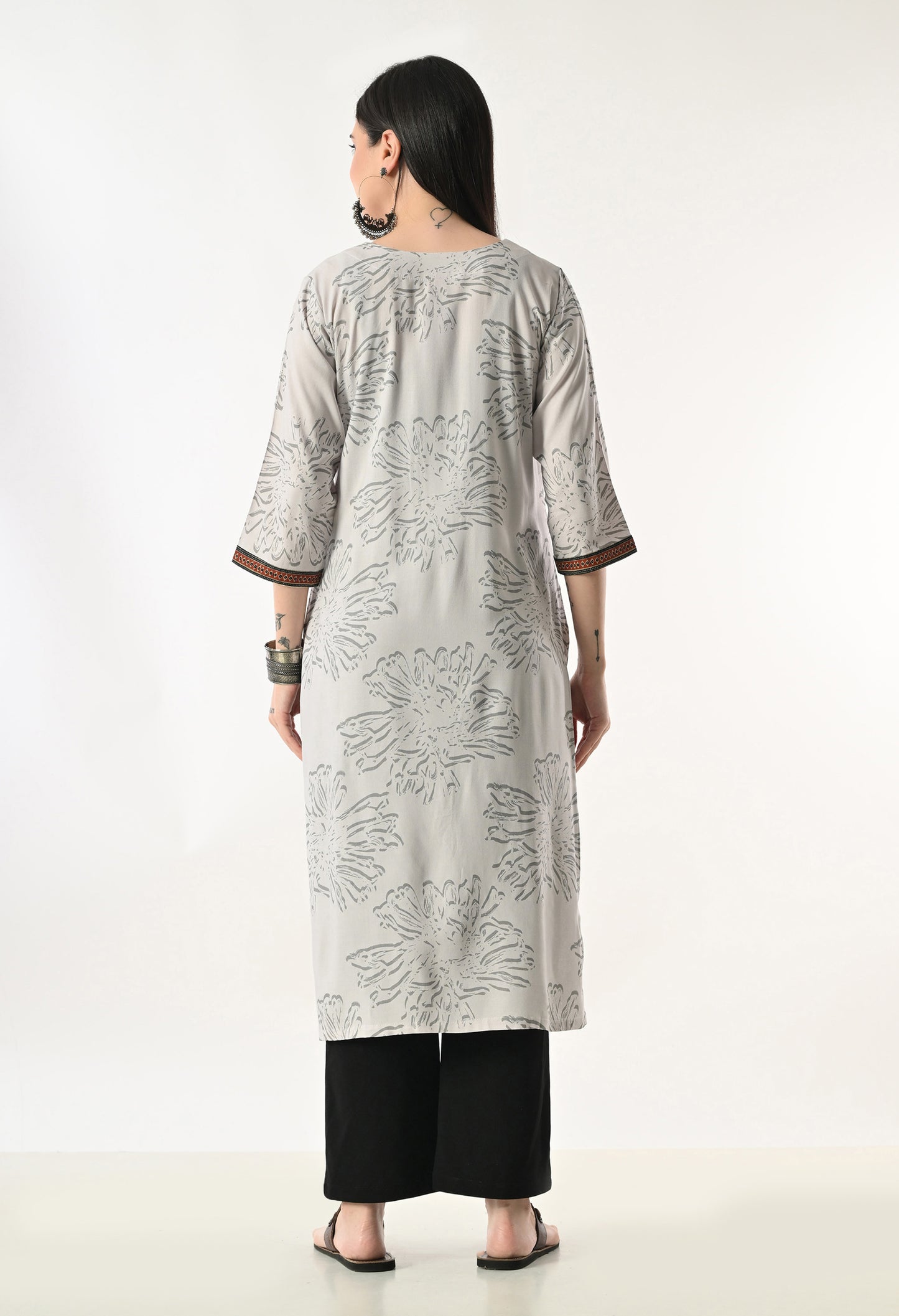 MAURYA Women's Rayon Floral Print Kurti