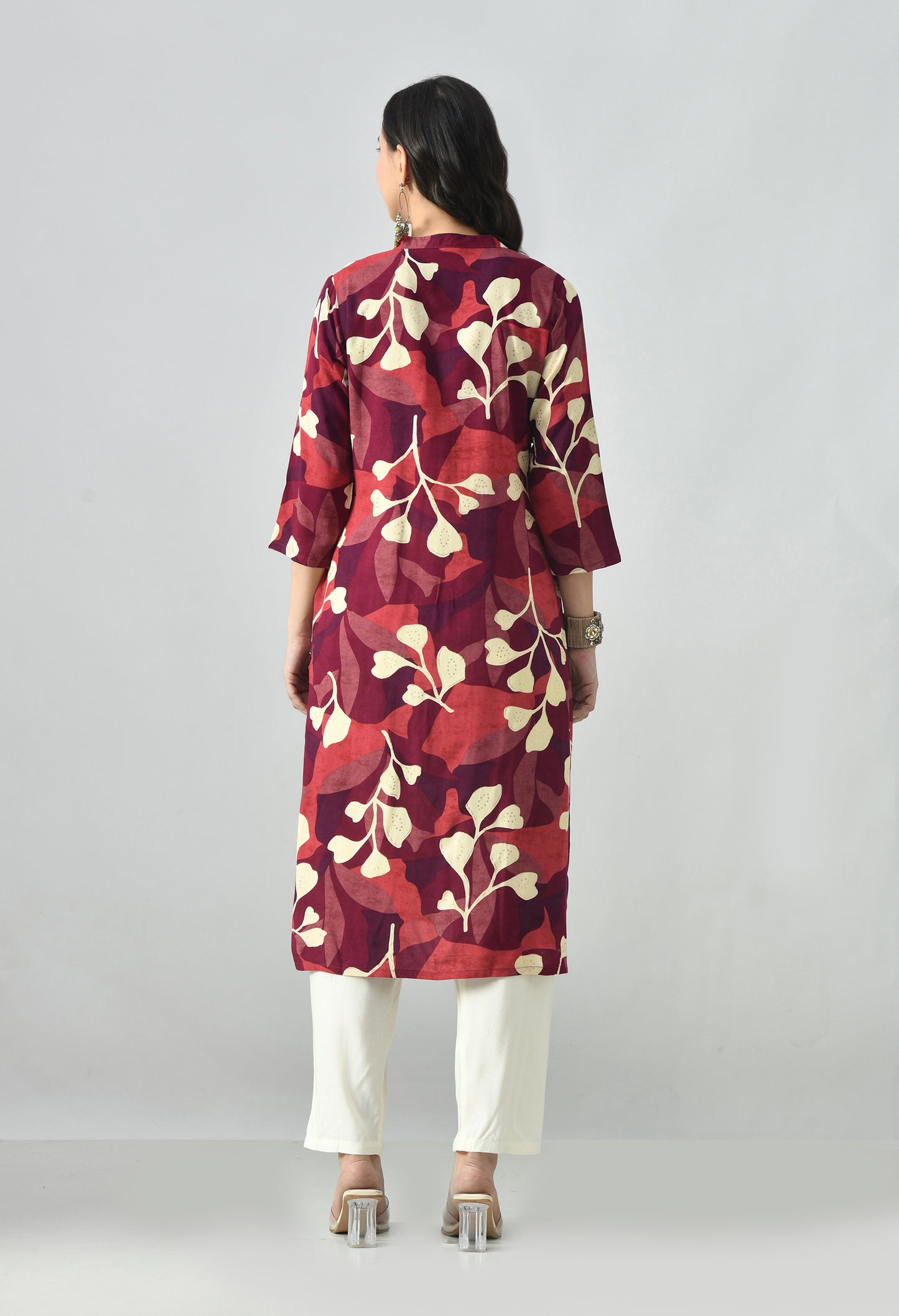 MAURYA Women's Rayon Printed Kurti