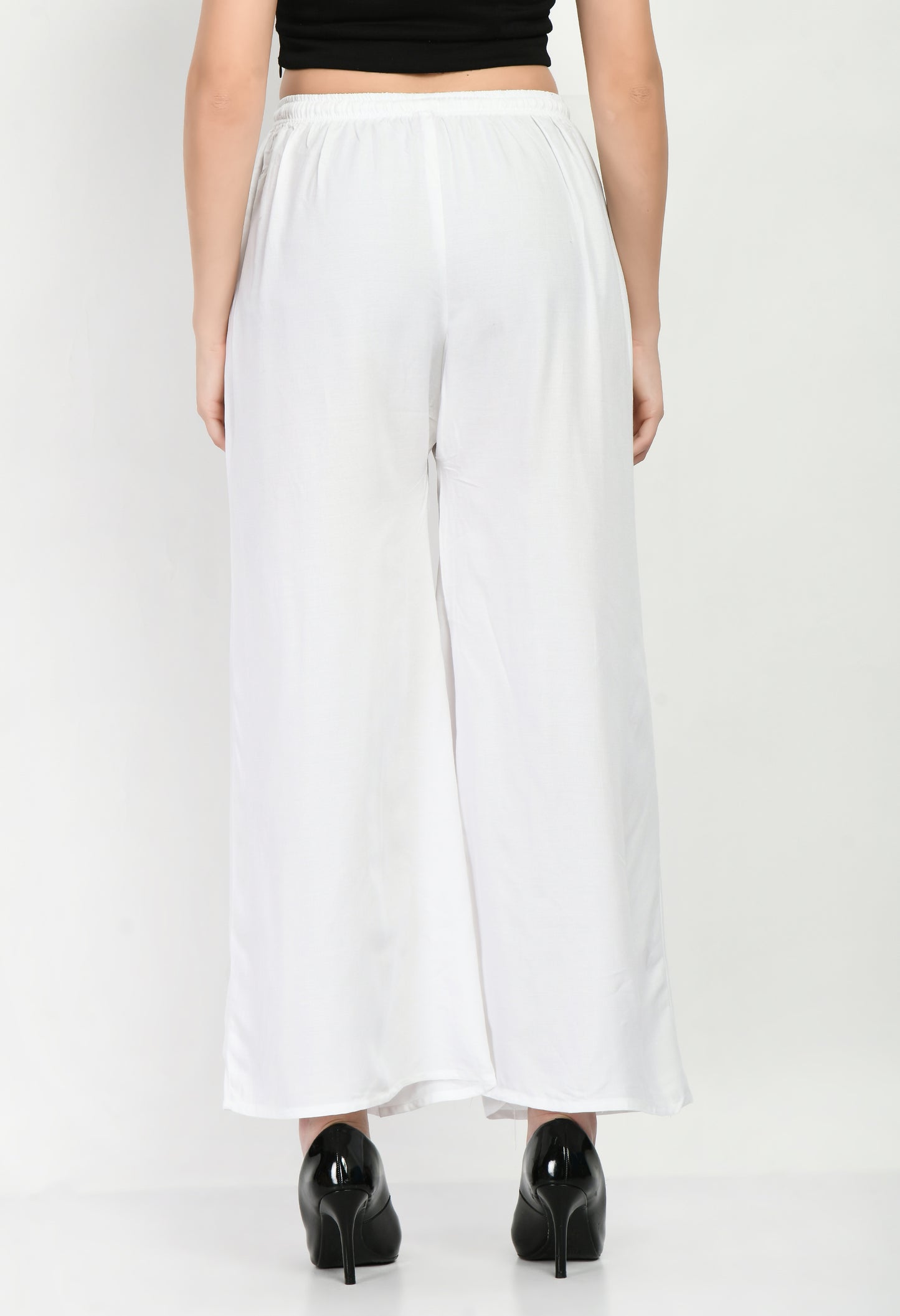 MAURYA Women Solid Rayon Palazzo with Elastic Waist