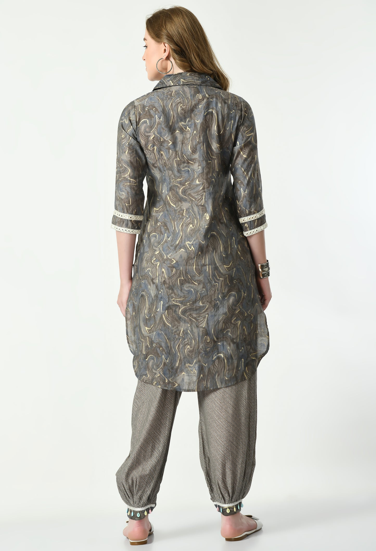 MAURYA Women’s Muslin Pathani Co-Ord Set with Yoke Design