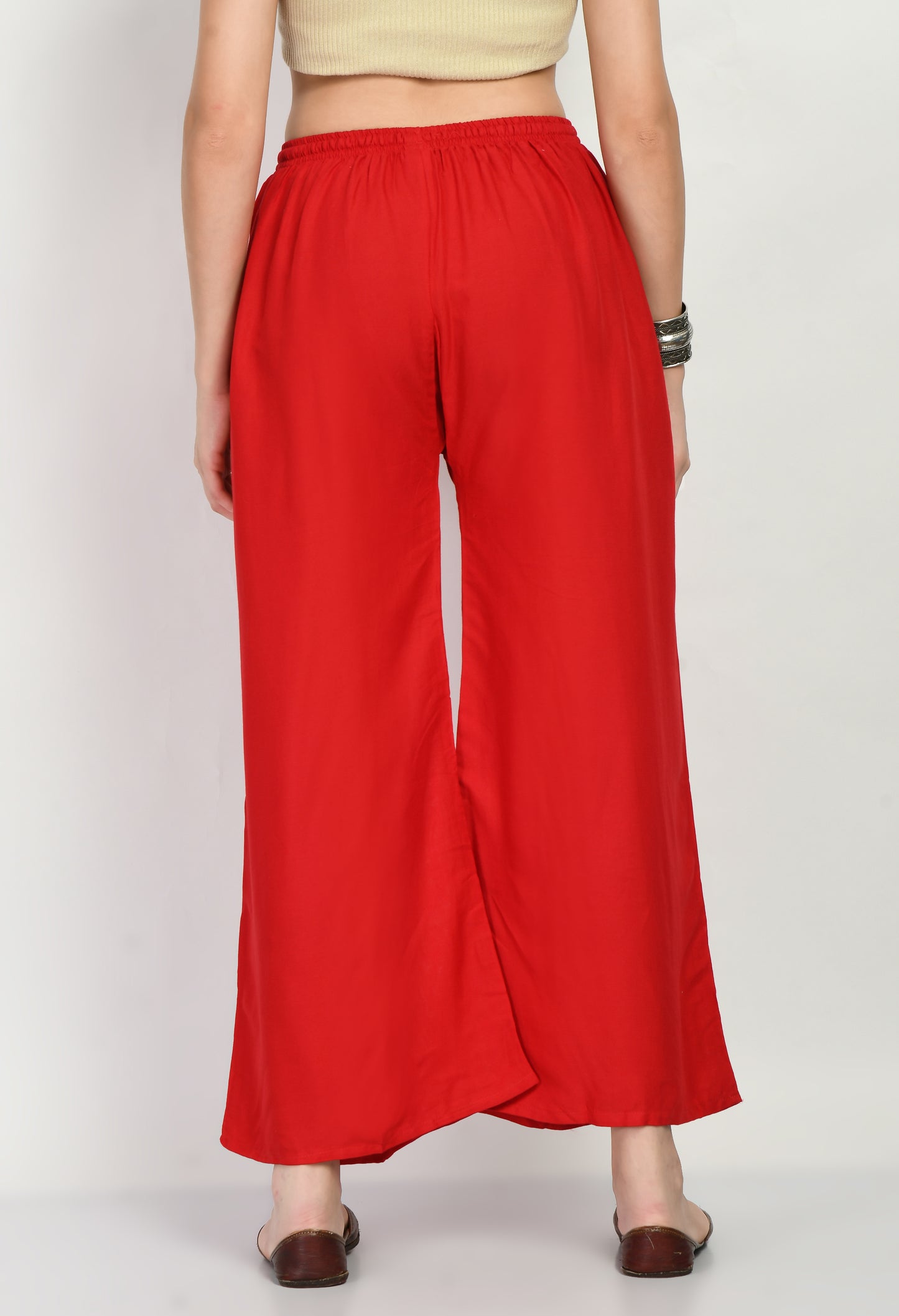 MAURYA Women Solid Rayon Palazzo with Elastic Waist