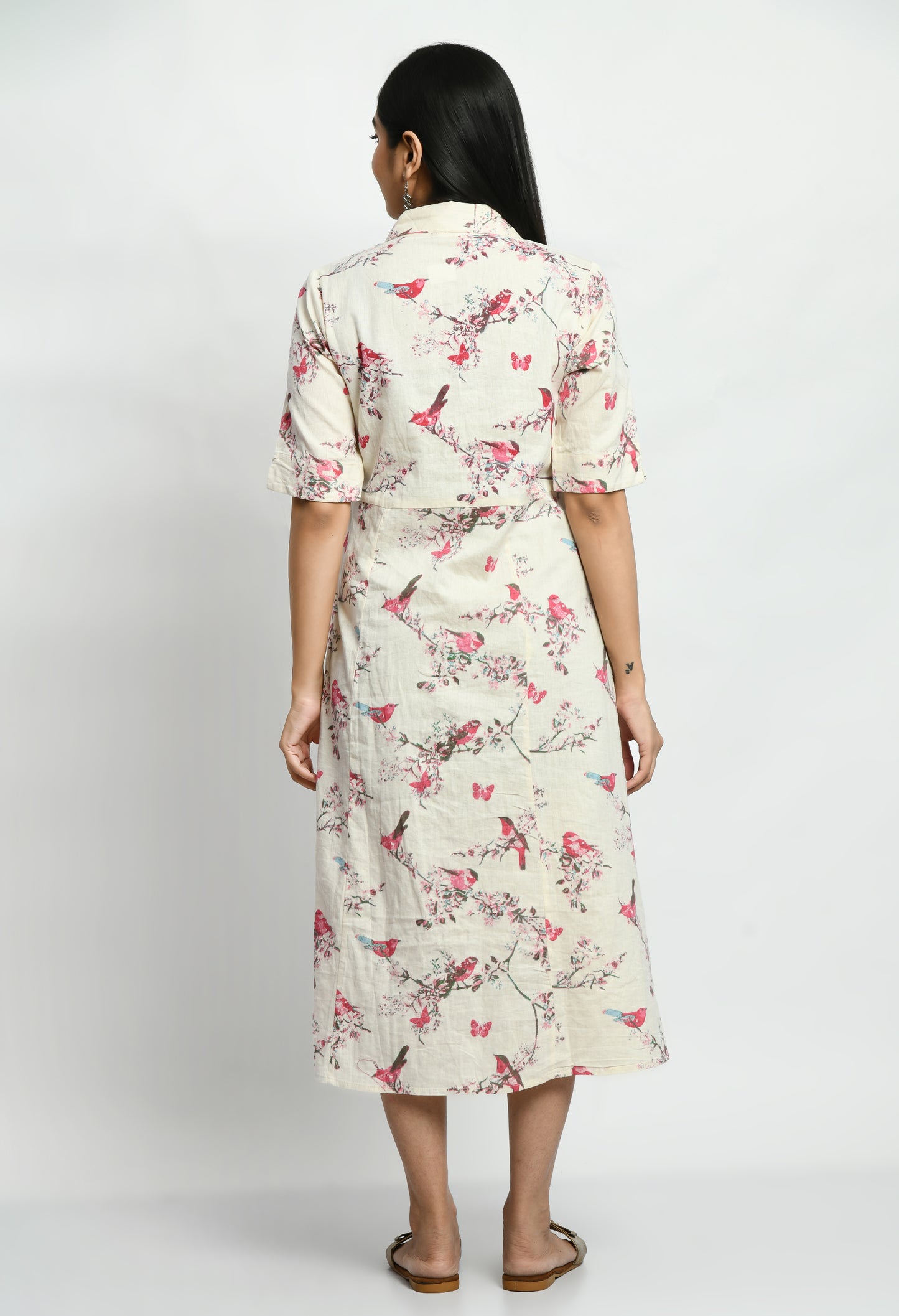 MAURYA Women’s Classic Cotton Blend A-Line Dress for Everyday Wear