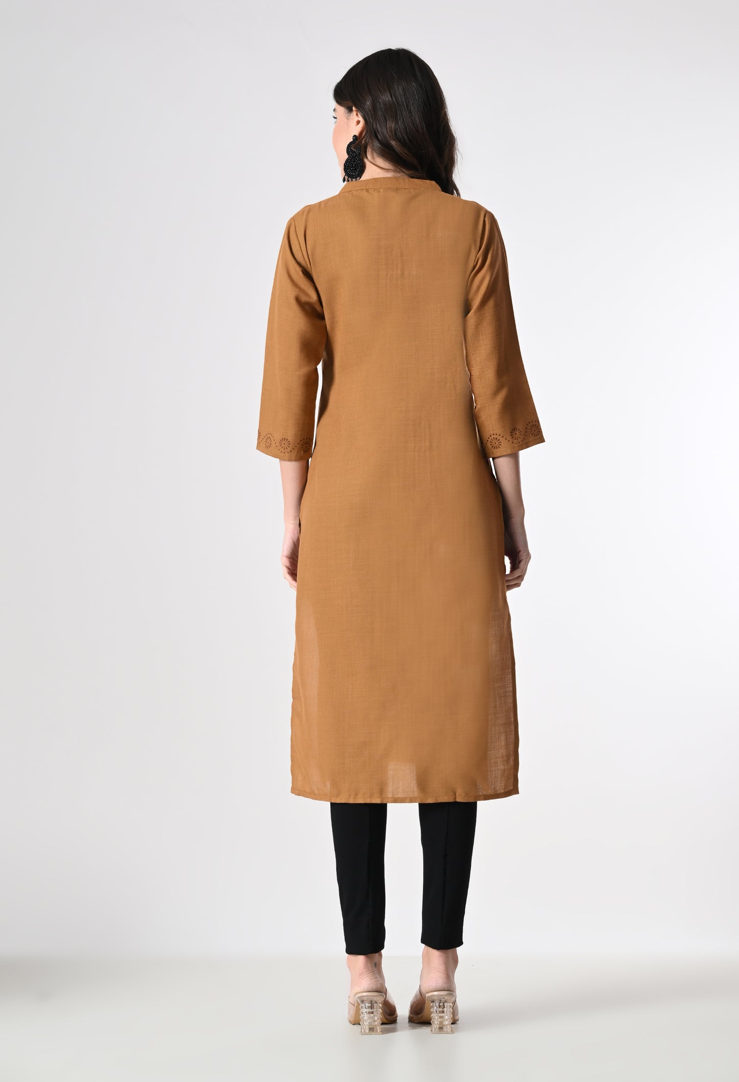 MAURYA Women's Cotton Blend Block Print Kurti