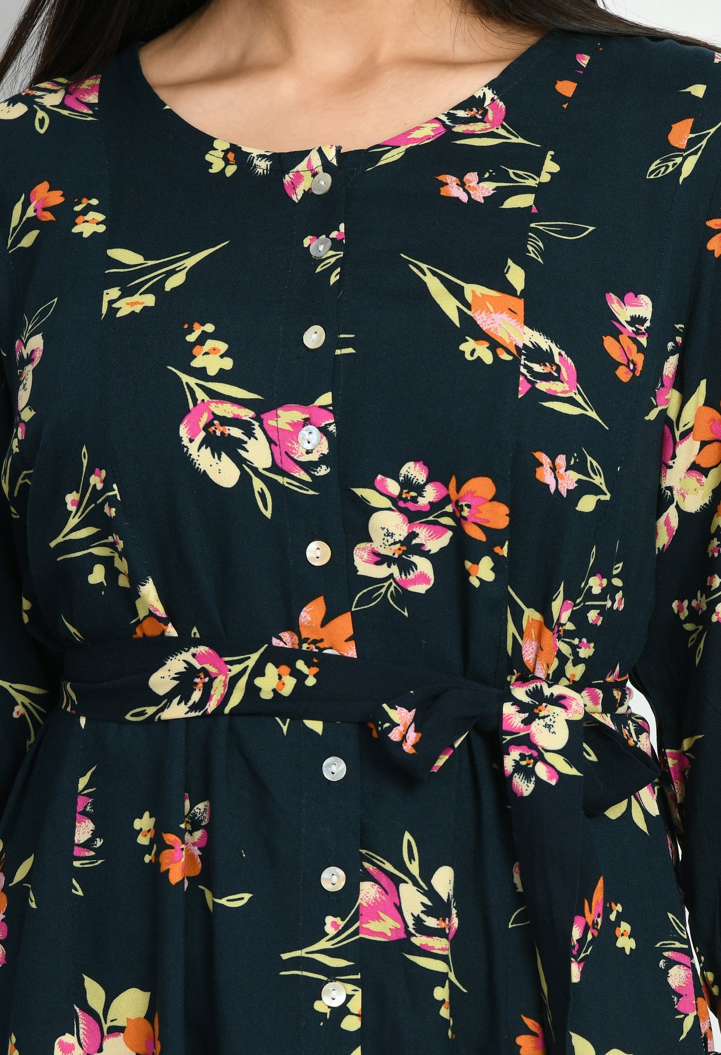 MAURYA Women’s Stylish Rayon A-Line Dress for Everyday Wear