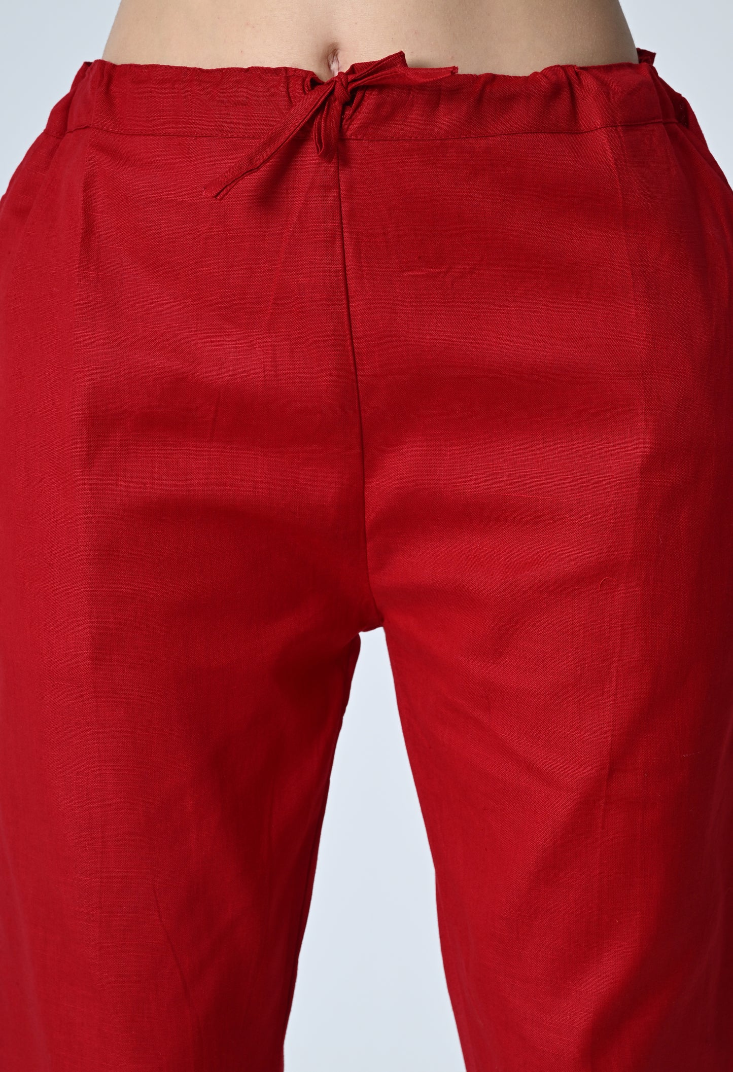 MAURYA Women’s Cotton Straight Fit Pants with Side Pockets