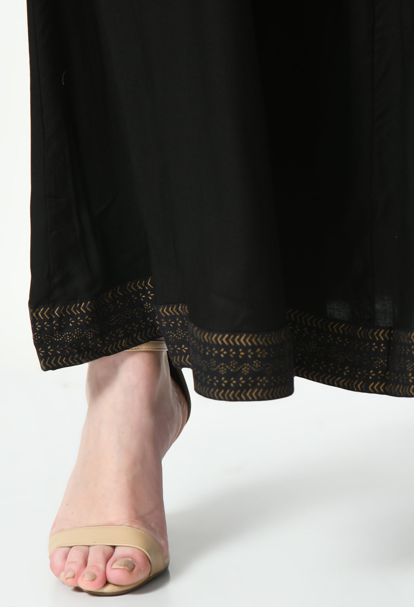 MAURYA Women Solid Rayon Palazzo with Elastic Waist & Lace Hem